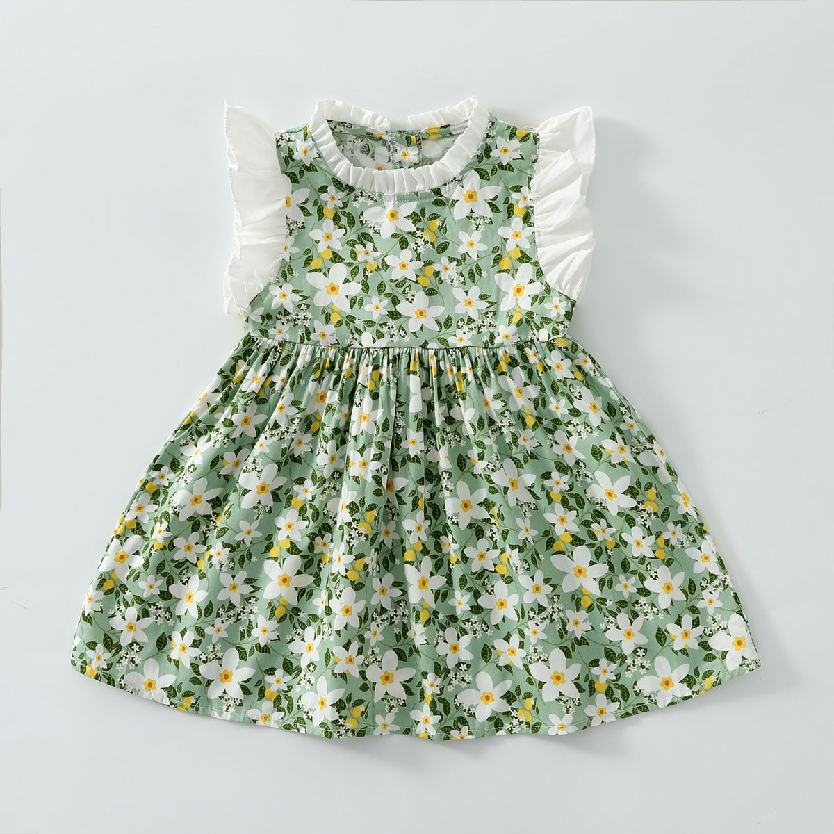 Girls Floral Pastoral Dress