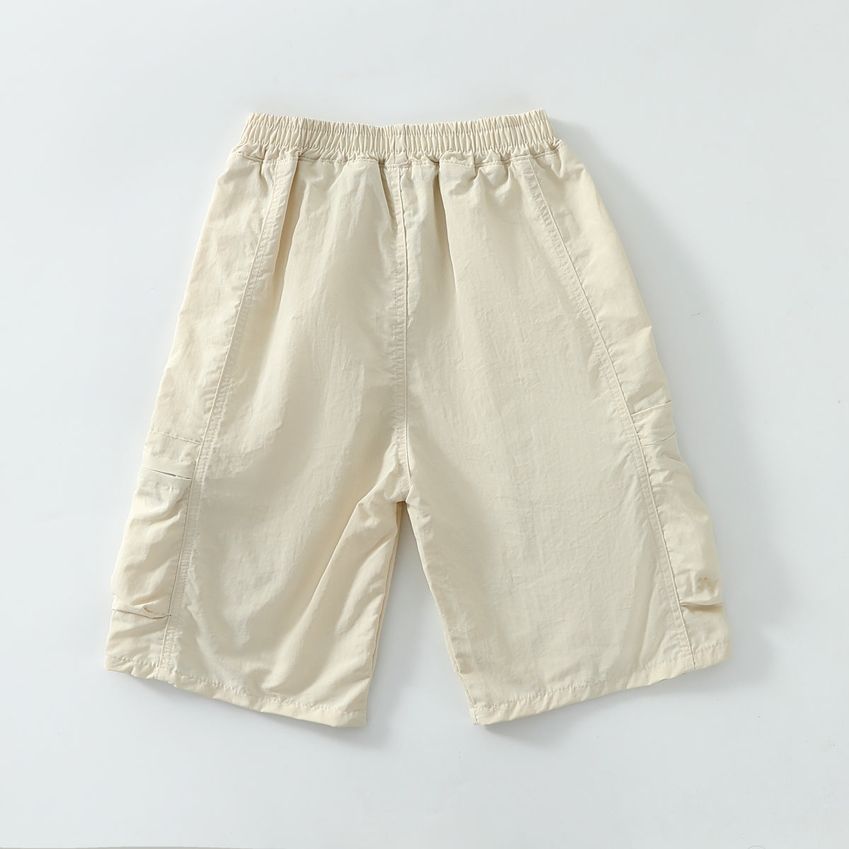 Minimalist Solid Color Utility Woven Shorts
