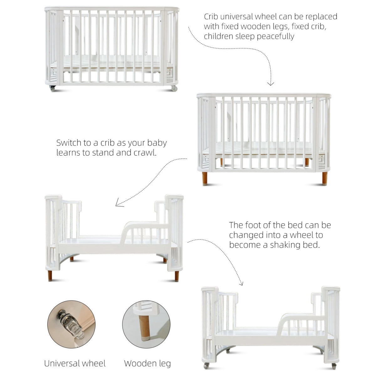 Multi-functional Adjustable Baby Crib – Luxe Edition