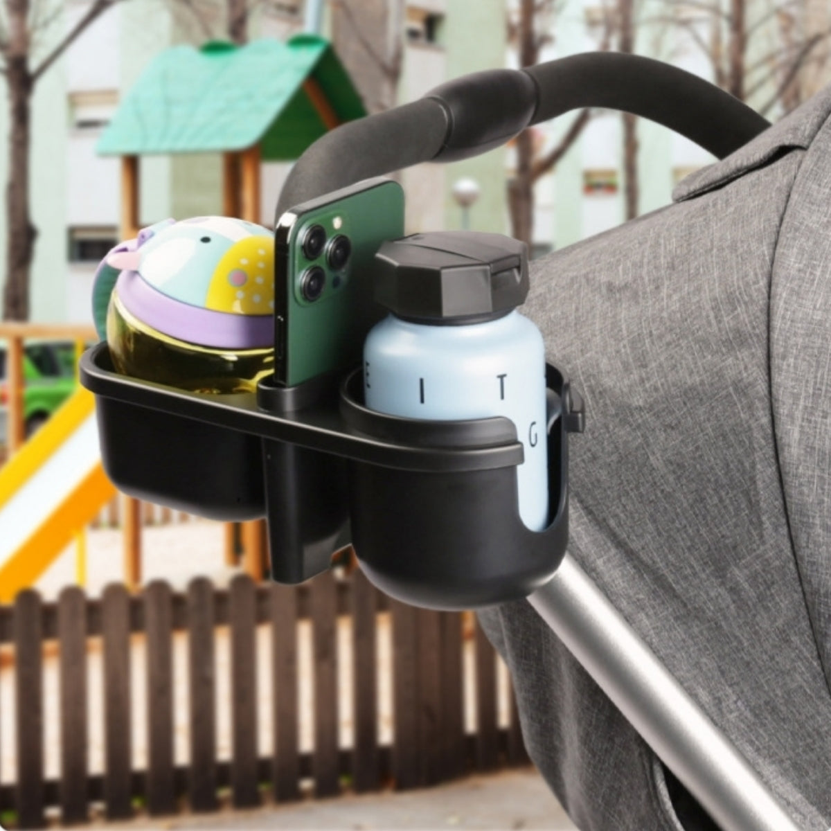 3-in-1 Stroller Cup, Phone & Snack Holder