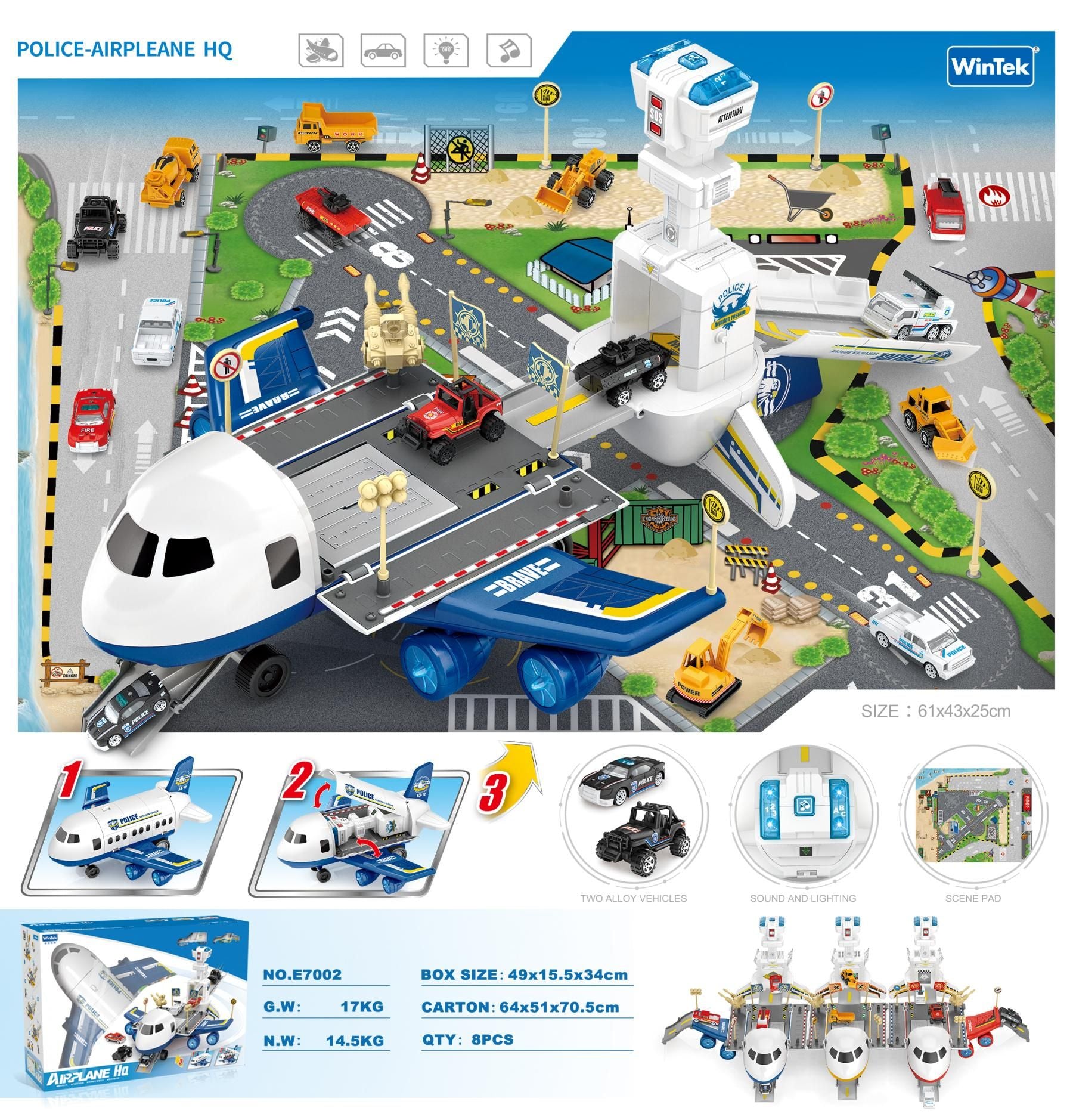 Police Aircraft Mobile Headquarters Toy