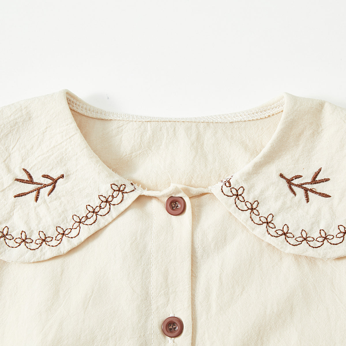 1–7 Years Embroidered Collared Shirt Set