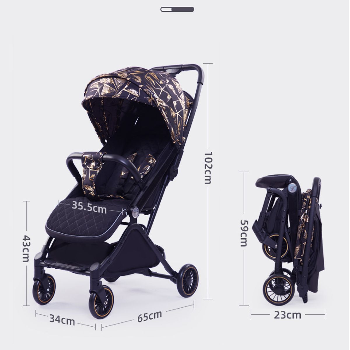 Lightweight Pocket Baby Stroller – Foldable & Reclining