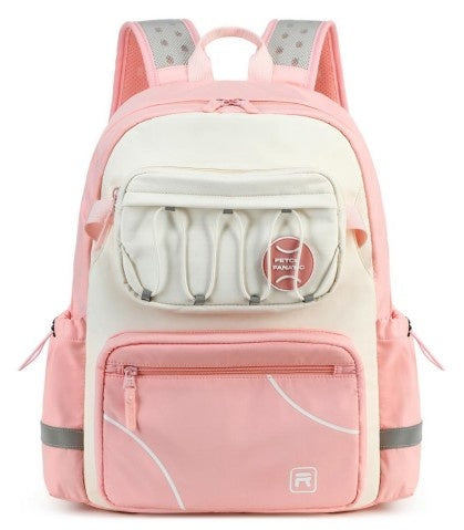Hibobi Ergonomic Multi-Compartment School Backpack with Reflective Details - Pink