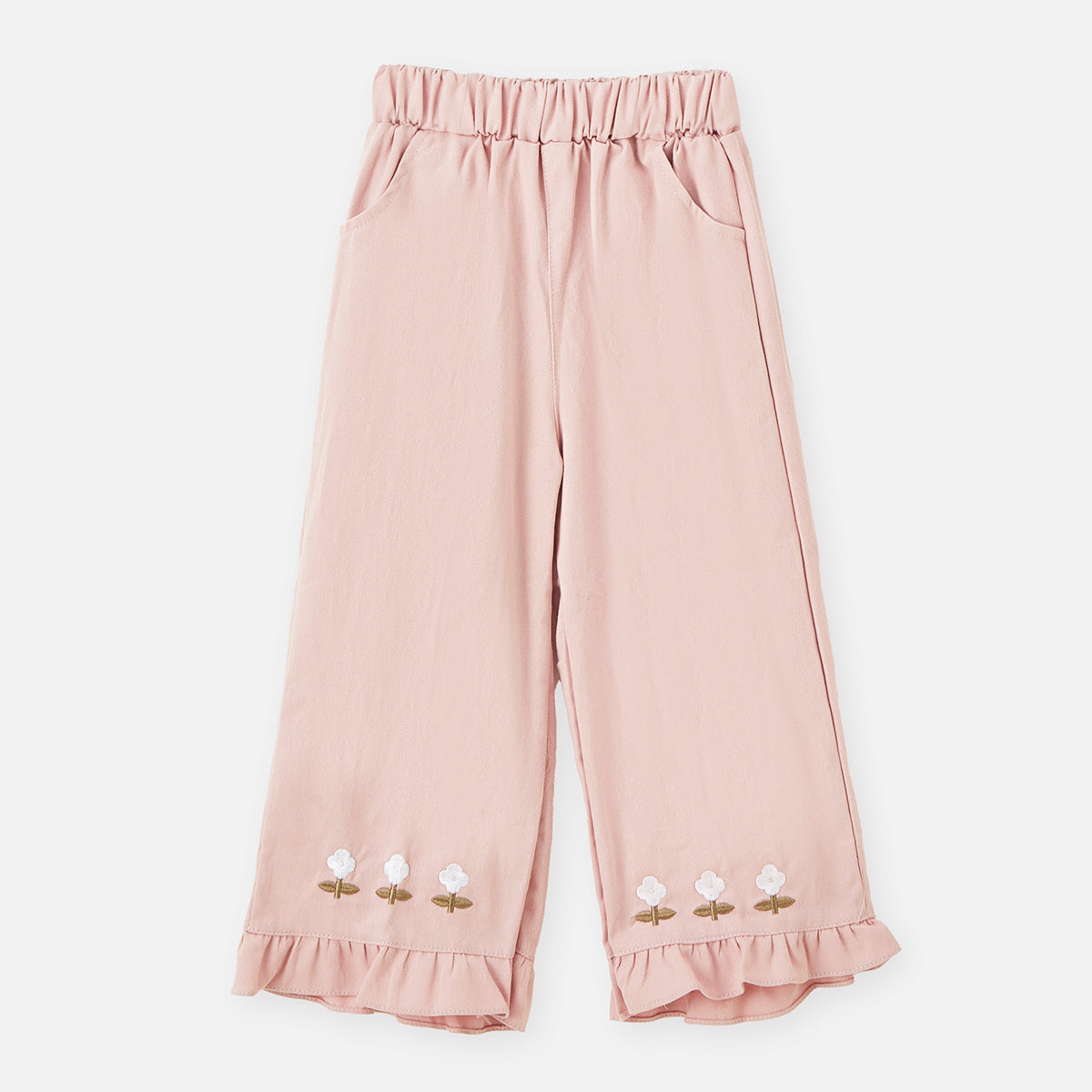 18M–7Y Embroidered Lace Wide-Leg Pants