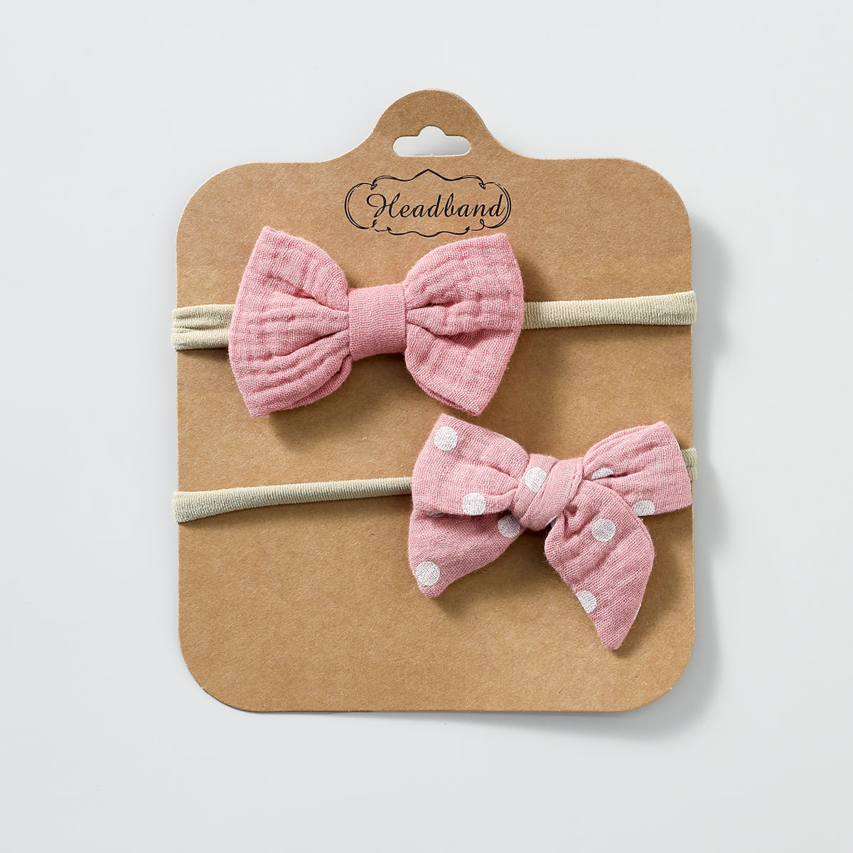 Linen Cotton Baby Bib & Headband Set