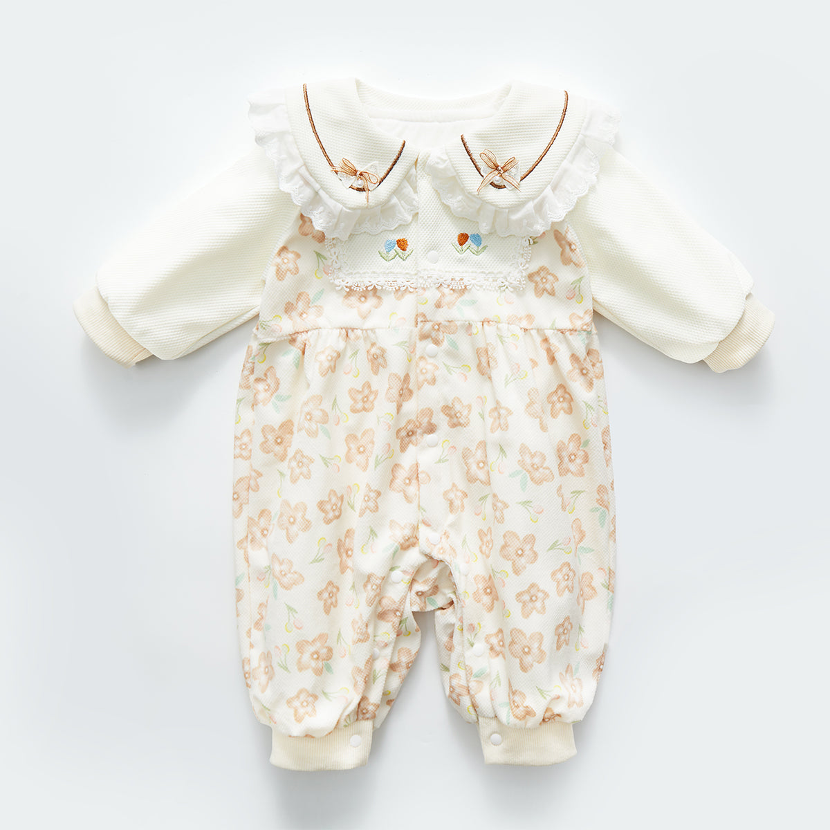 3-18 Months Cotton Double-Layer Romper