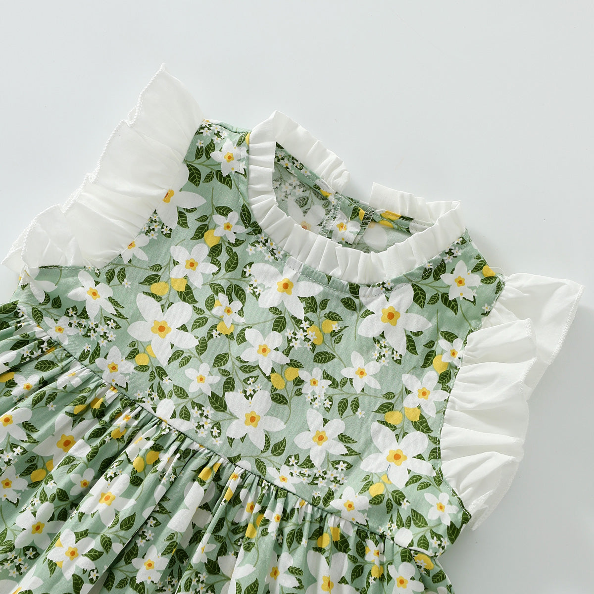 Girls Floral Pastoral Dress
