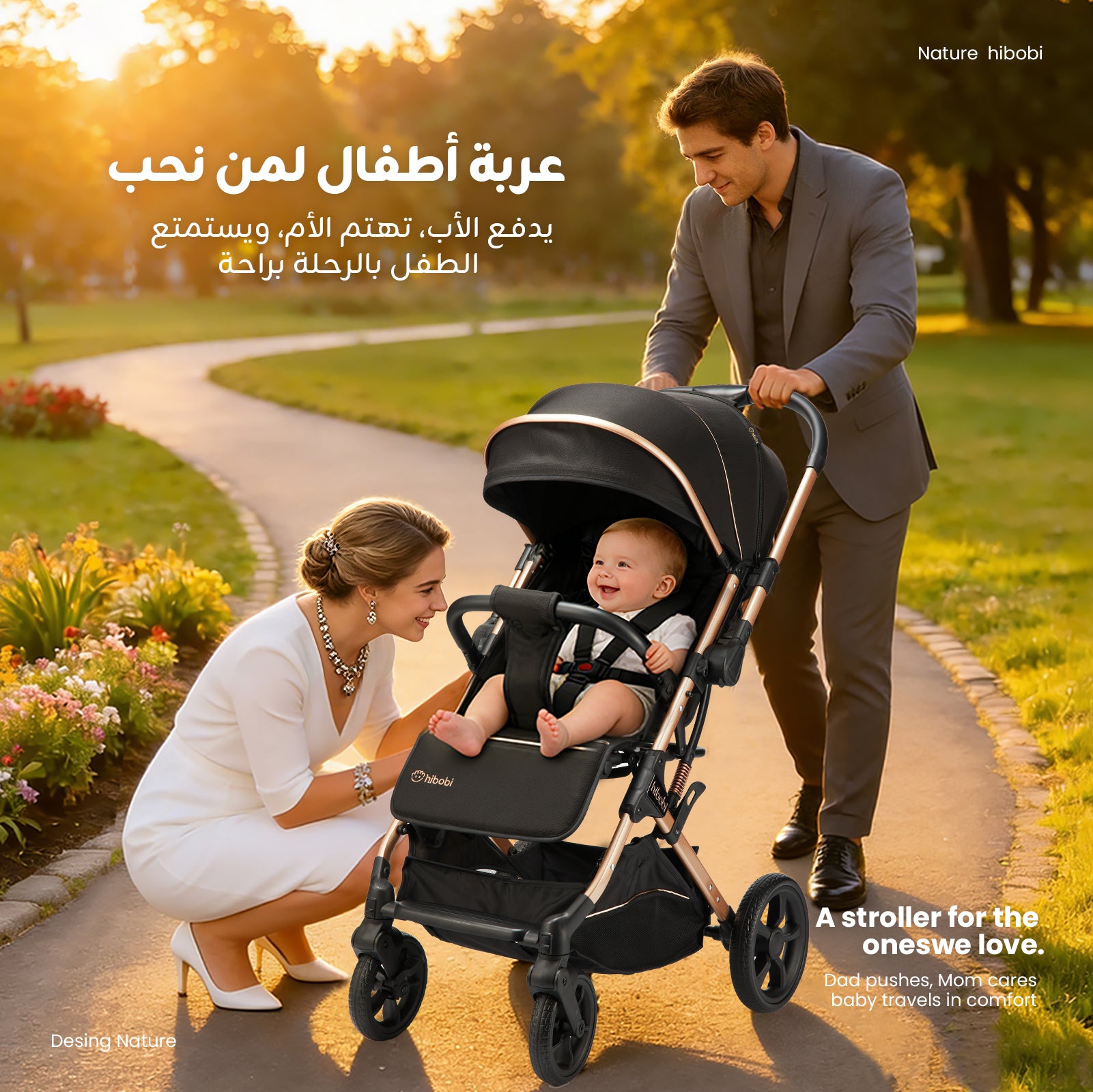 عربة أطفال خفيفة الوزن بوجهين Cirro™ من Hibobi