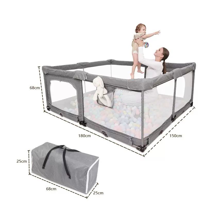 Large Indoor Baby Playpen | Safe No-Gap Play Yard with 360° Vision