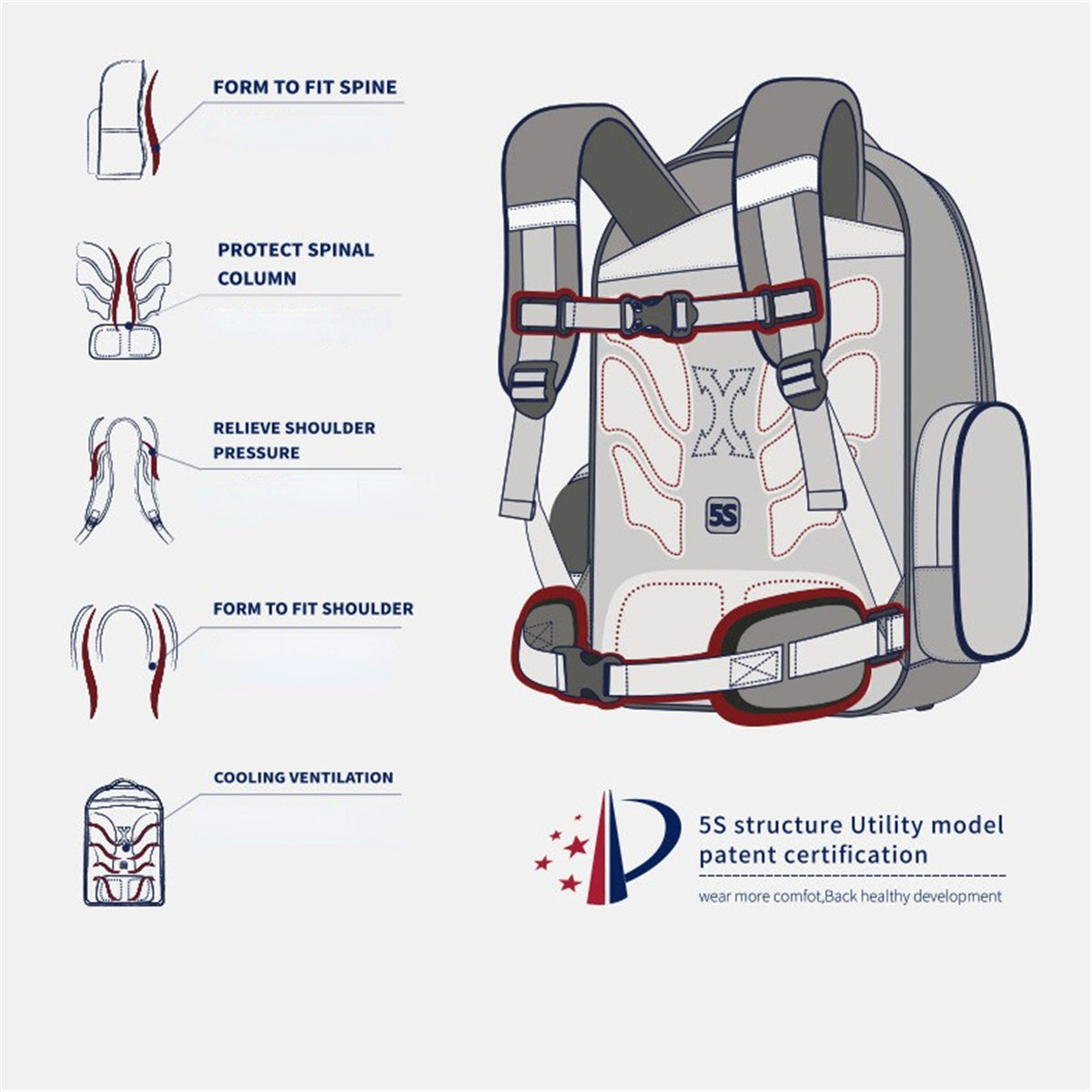 Ultra-Light Posture Support Backpack
