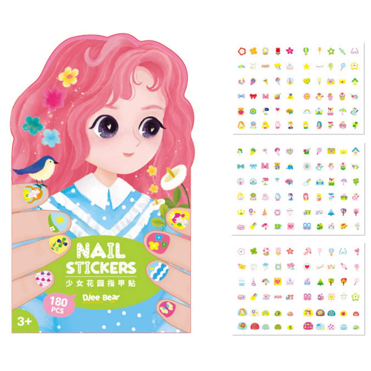 Girls Garden & Underwater World Nail Stickers