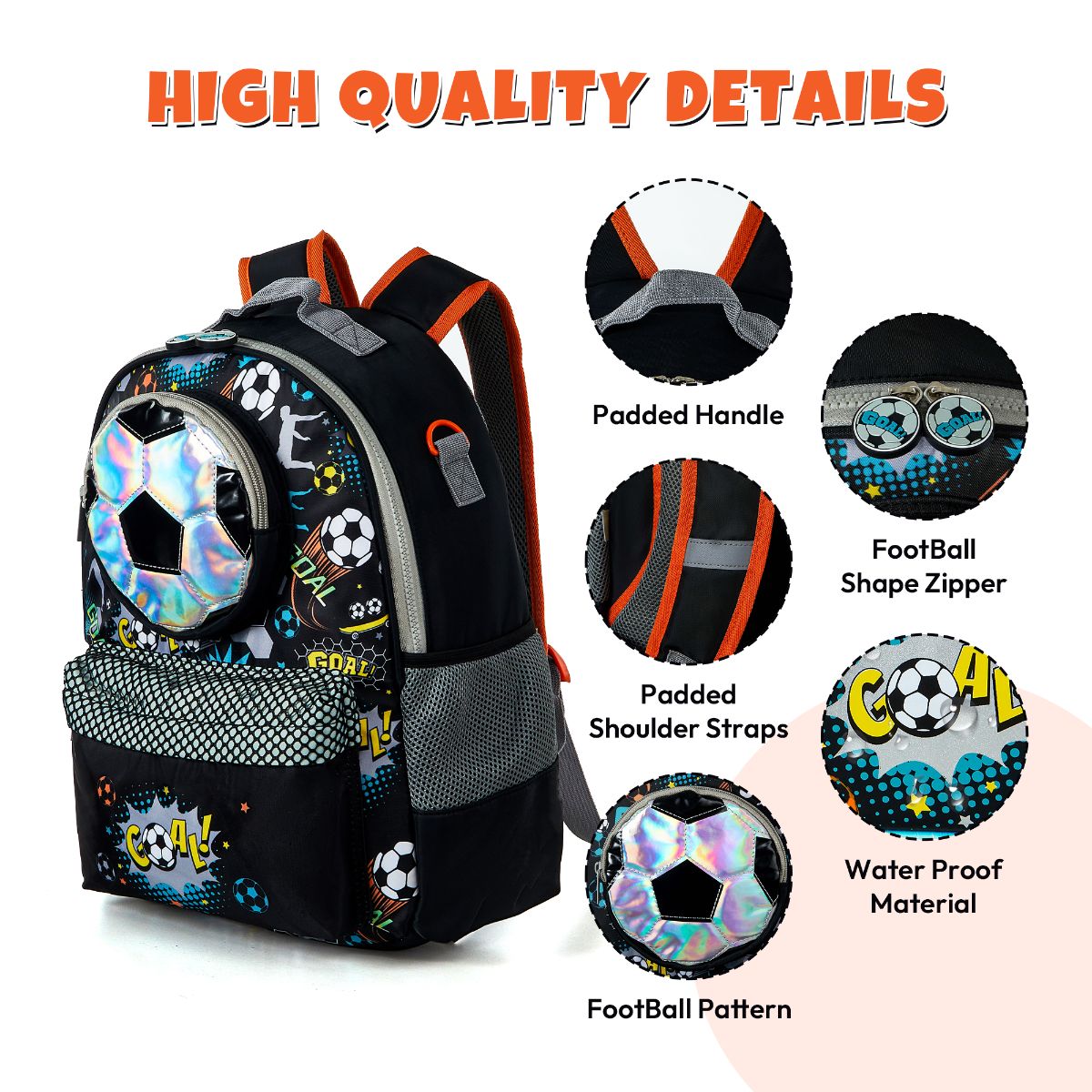 3-in-1 Soccer School Backpack Set