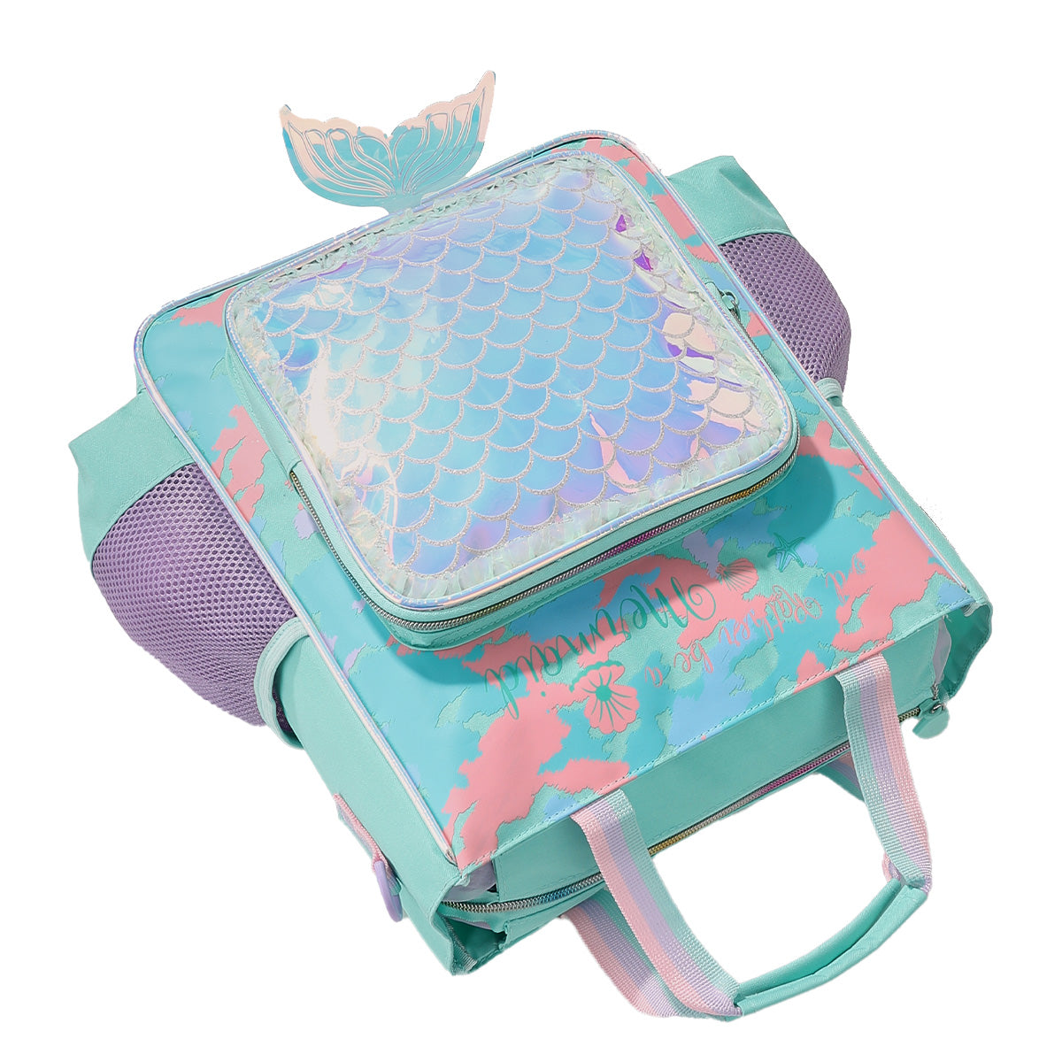 Mermaid Design Handheld School Backpack