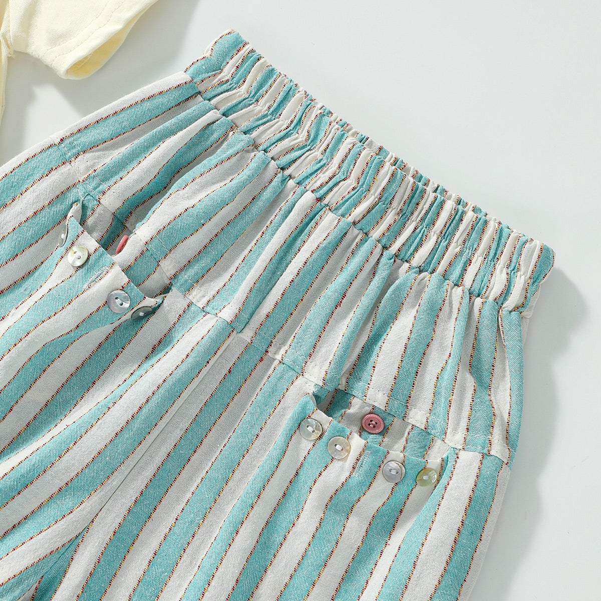 طقم تي شيرت بأكمام قصيرة للبنات