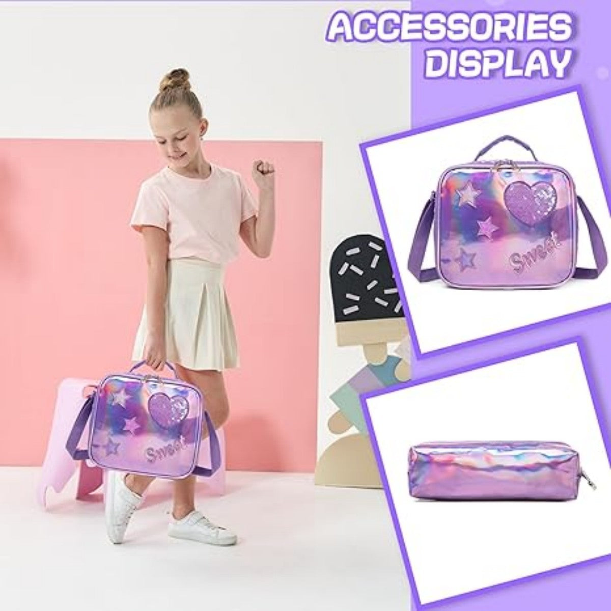 Elegant Rolling Trolley Bag Set