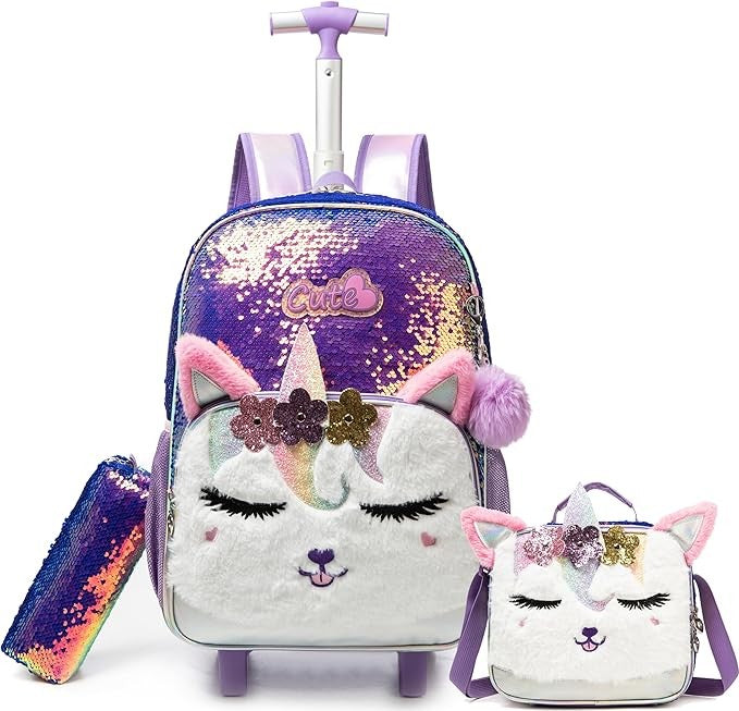 Elegant Rolling Trolley Bag Set