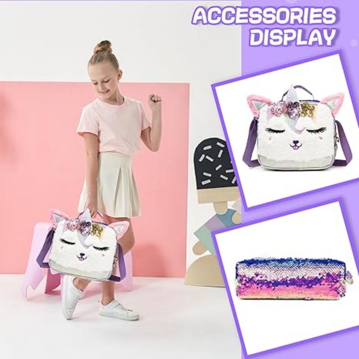 Elegant Rolling Trolley Bag Set