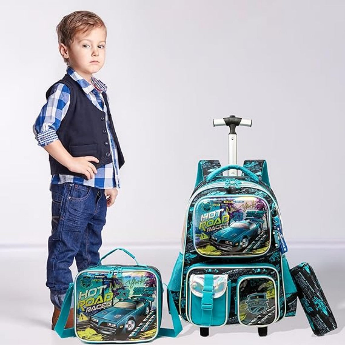 Elegant Rolling Trolley Bag Set