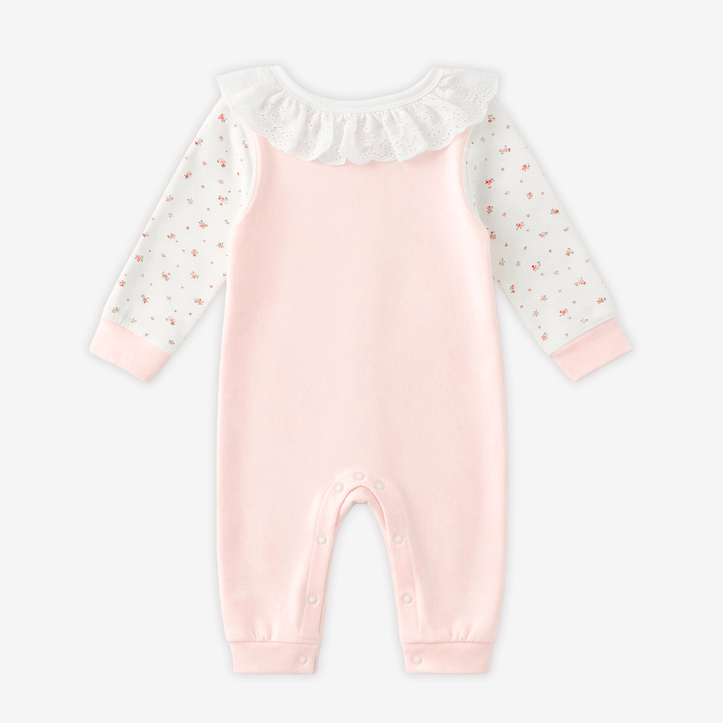 0-18 Months Cotton Faux Two-Piece Romper