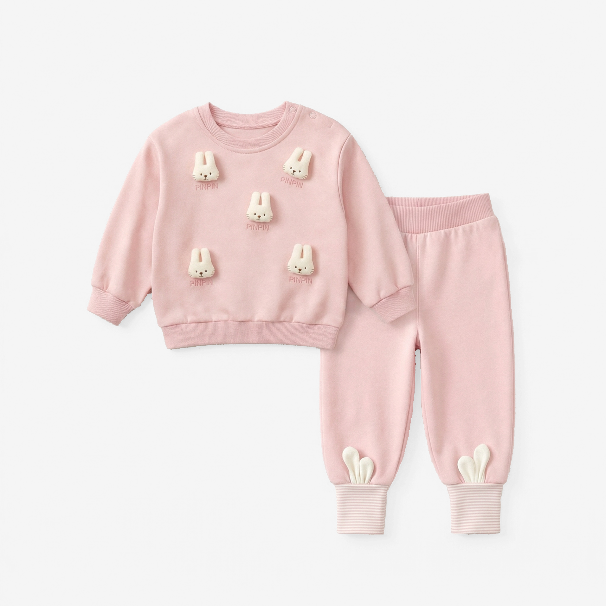 1-3 Years Bunny Baby Sweatshirt Set