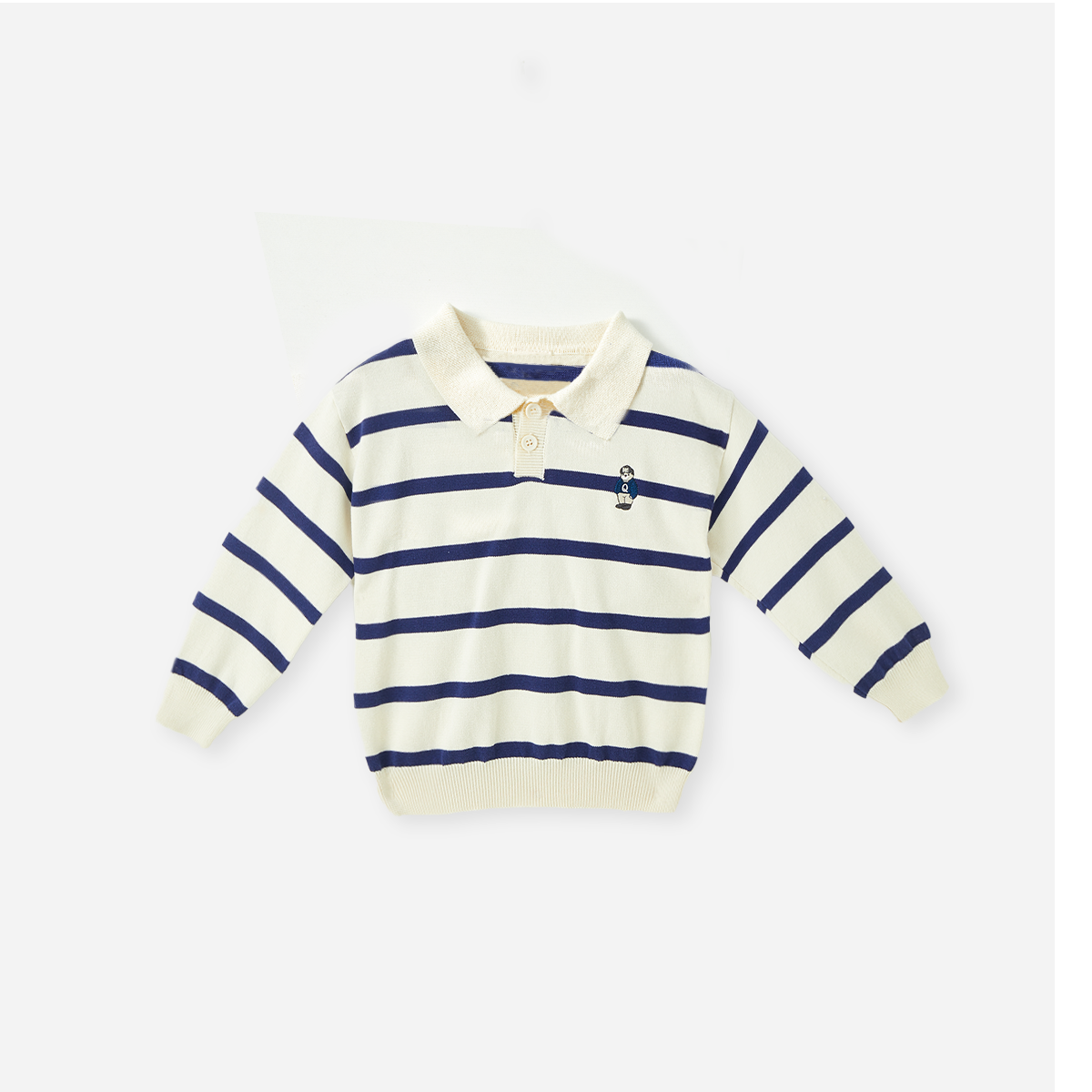 3–7 Years Striped Polo Knit Sweater