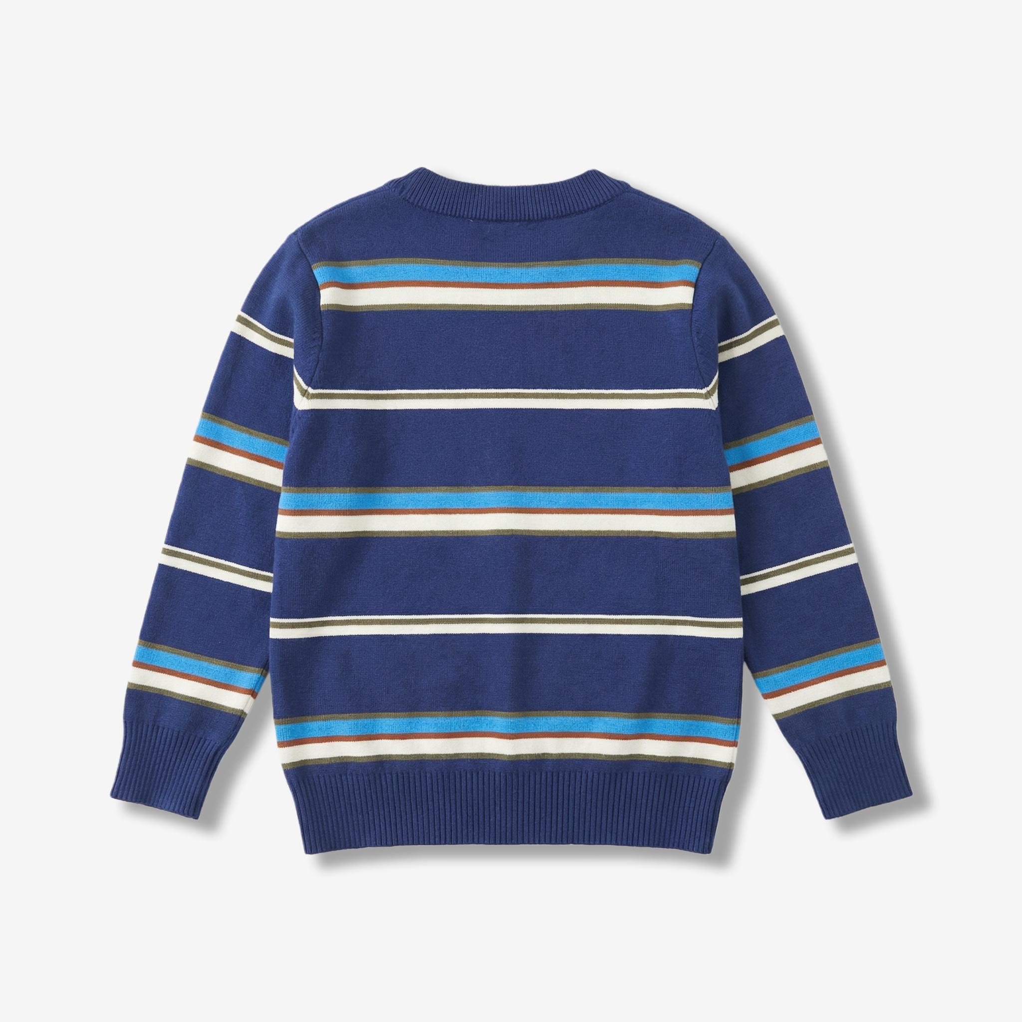 2–7 Years Striped Embroidered Sweater