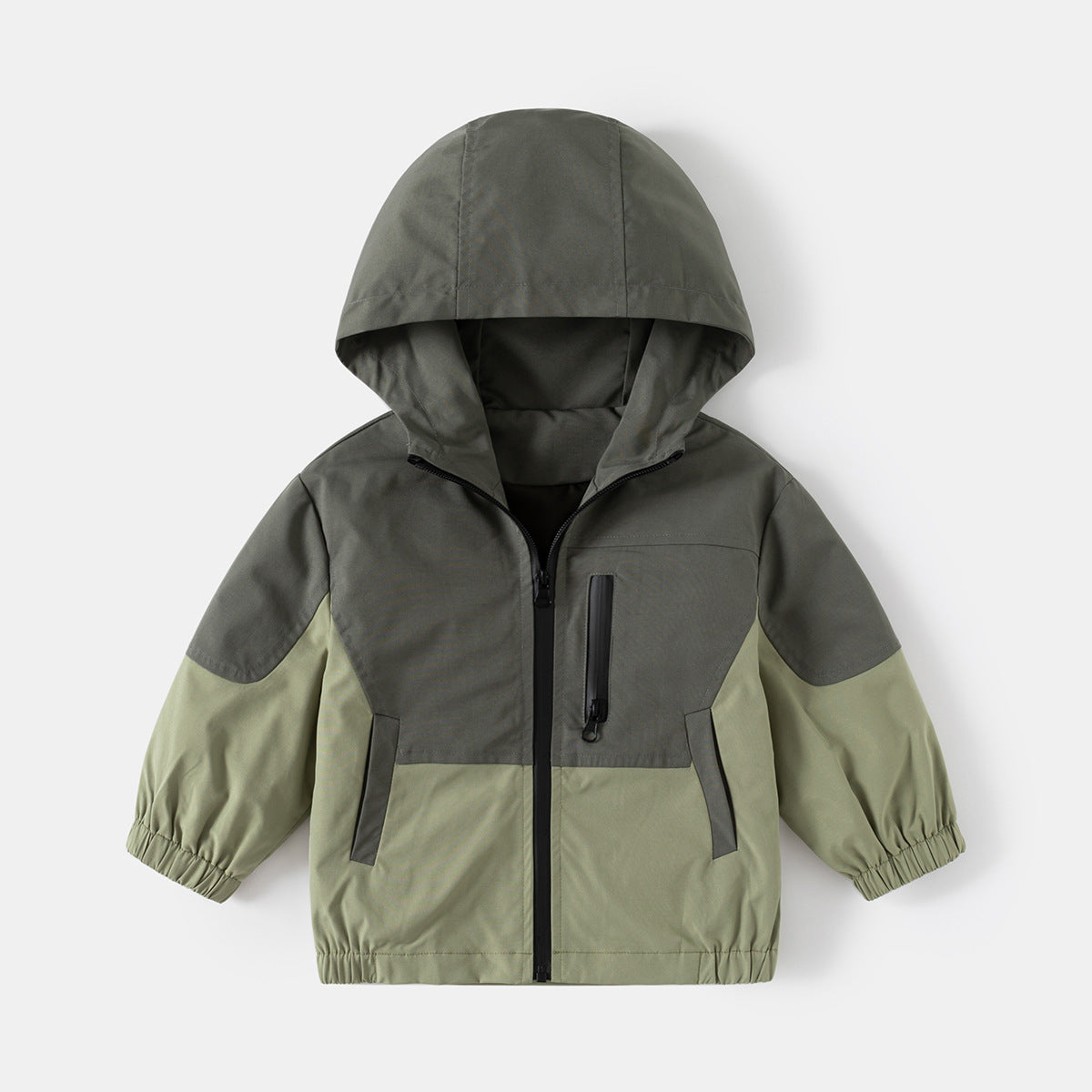 3–7 Years Color Block Hooded Jacket