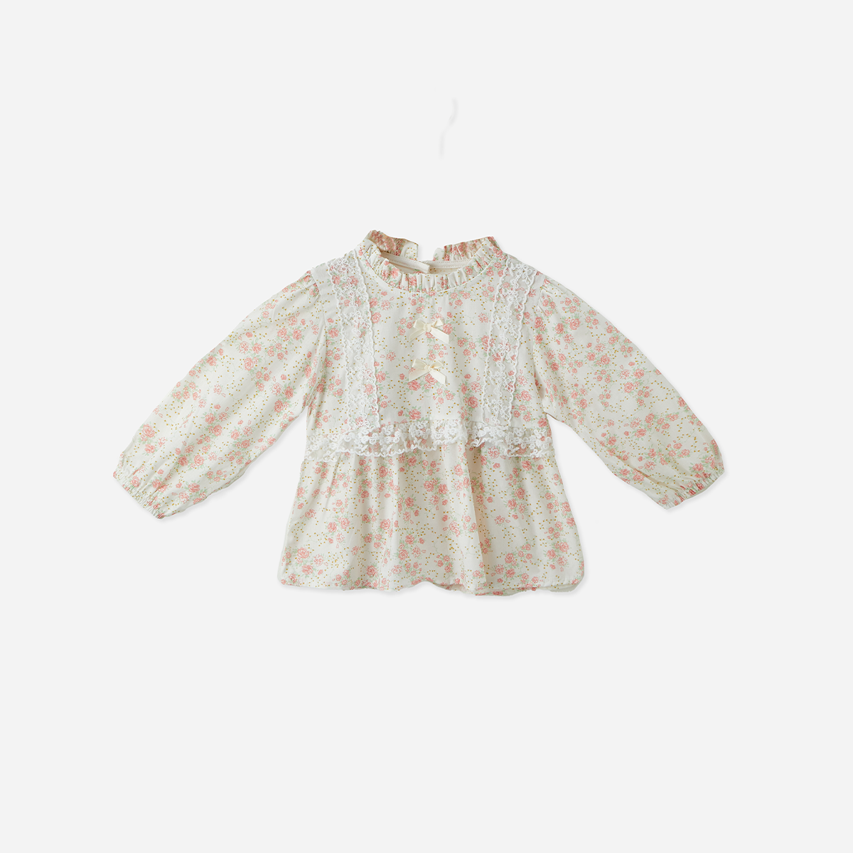 2–7 Years Cotton Lace Floral Shirt