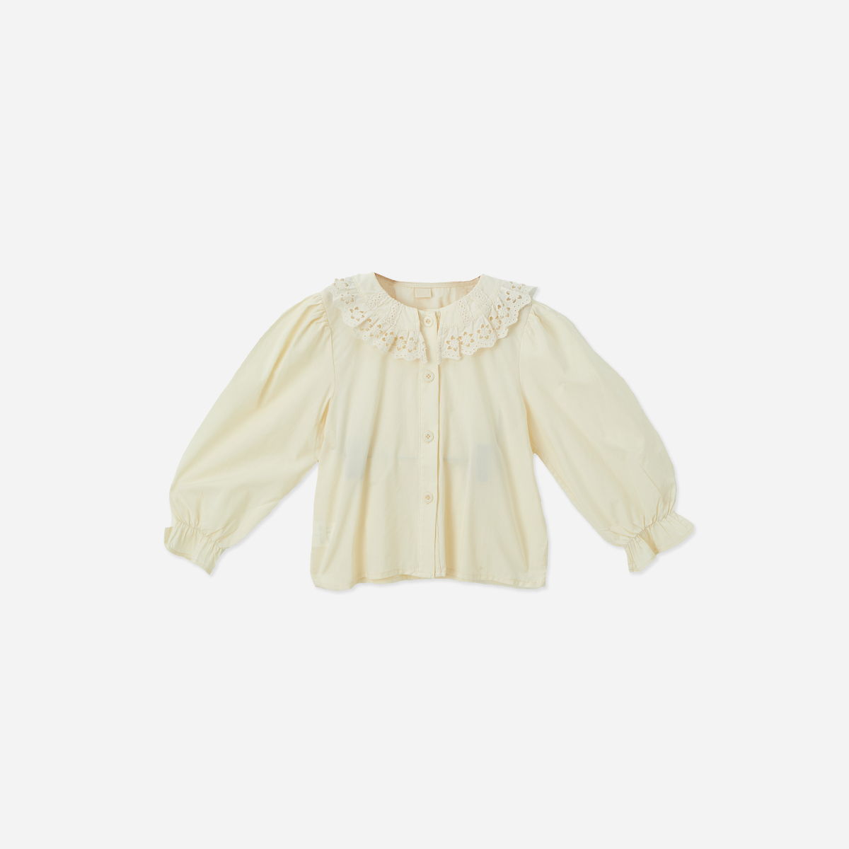 2–6 Years Eyelet Ruffle Collar Shirt