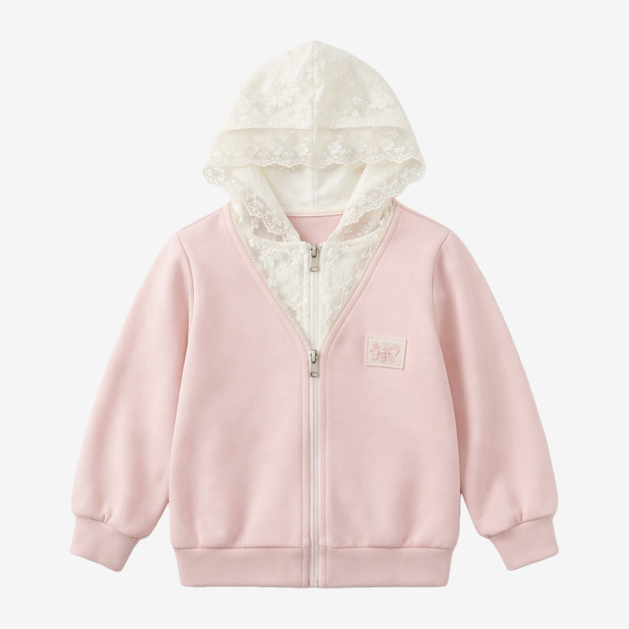 4-10 Years Lace Layered Sweatshirt Set