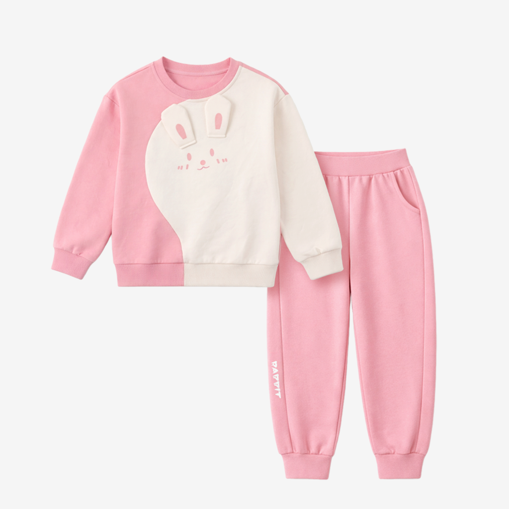 2–7 Years Loose-Fit Colorblock Sweatshirt Set