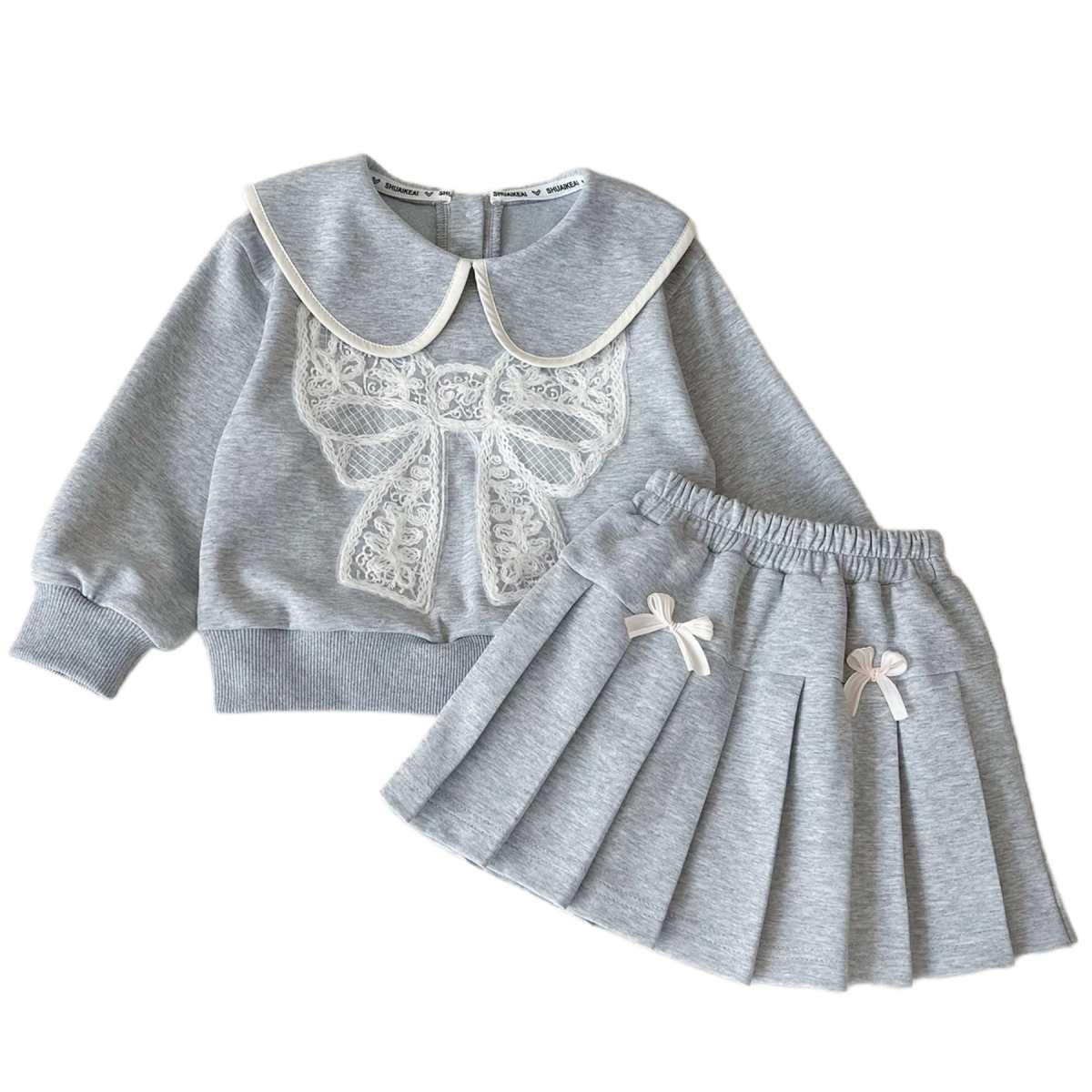 2–7 Years Lace Sweatshirt and Skirt Set