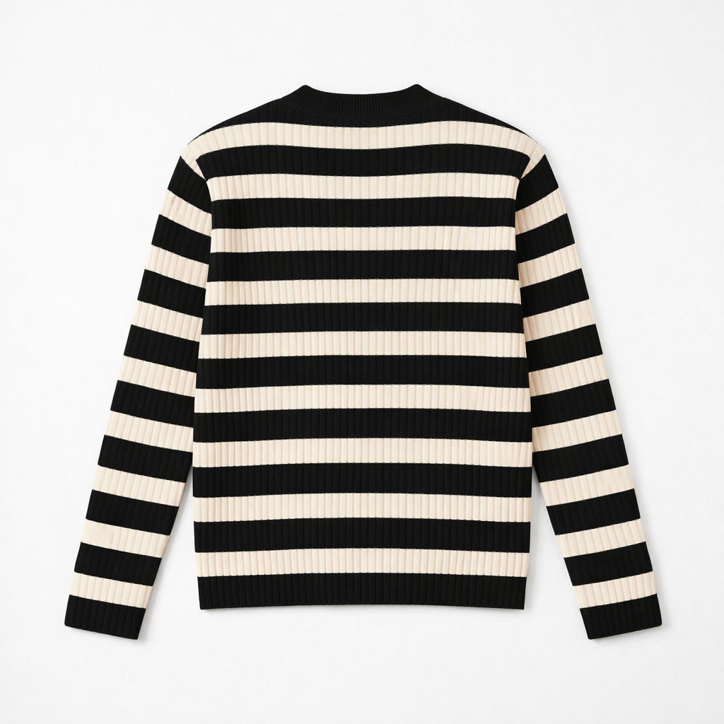 5-10 Years Striped Knit Cardigan