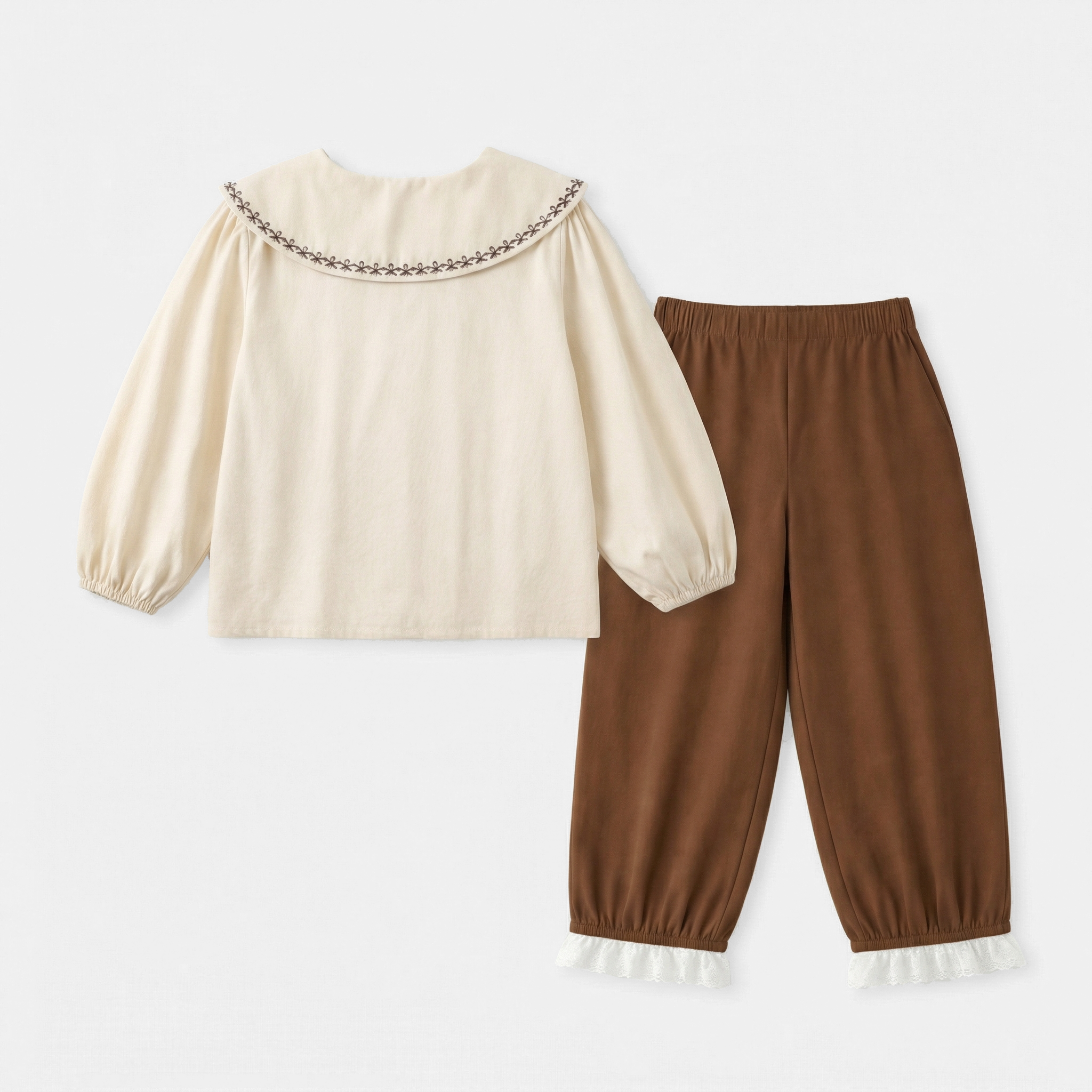 1–7 Years Embroidered Collared Shirt Set