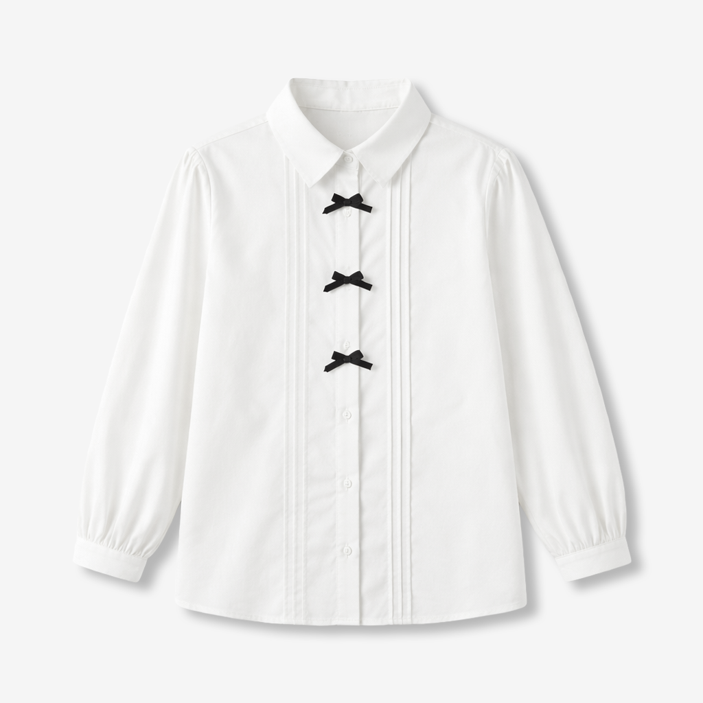 6-12 Years Cotton Preppy Style Shirt