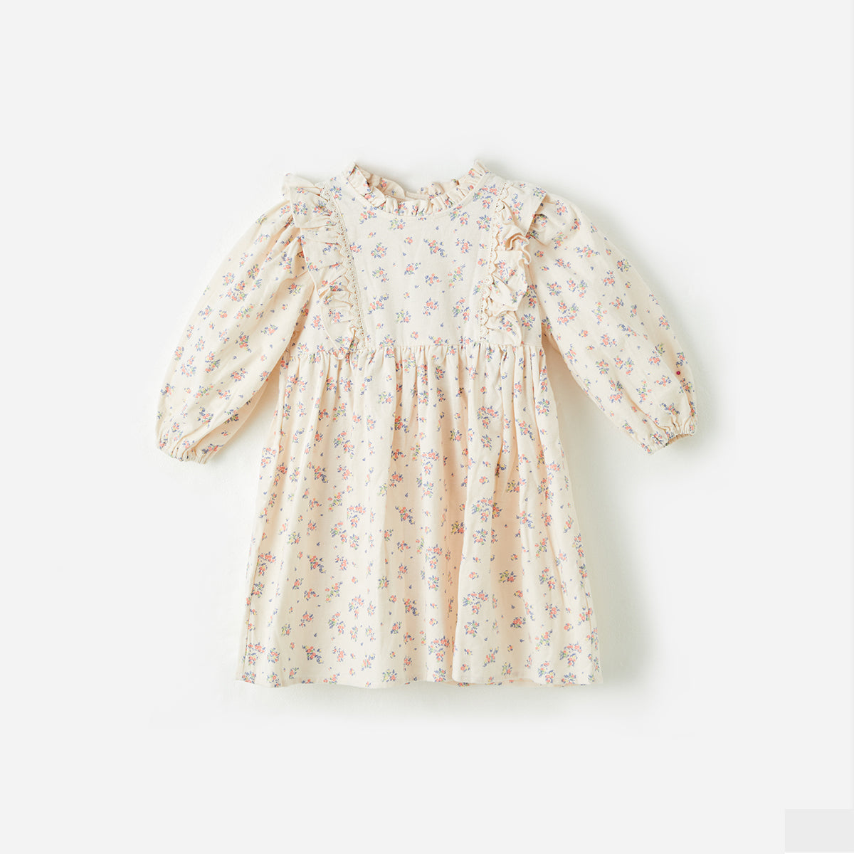 1–8 Years Cotton Ruffle Dress