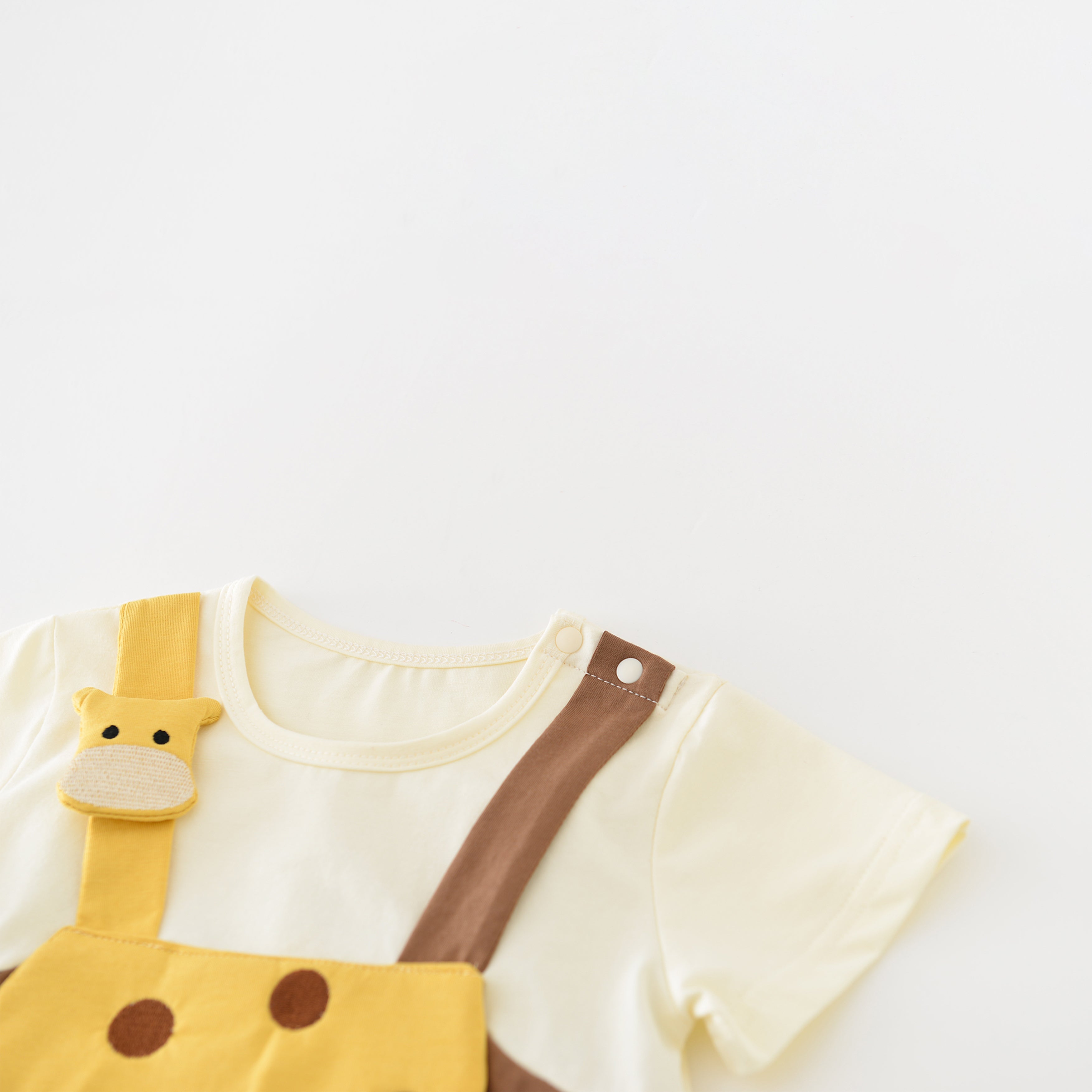 Giraffe Faux Two-piece Jumpsuit Boy