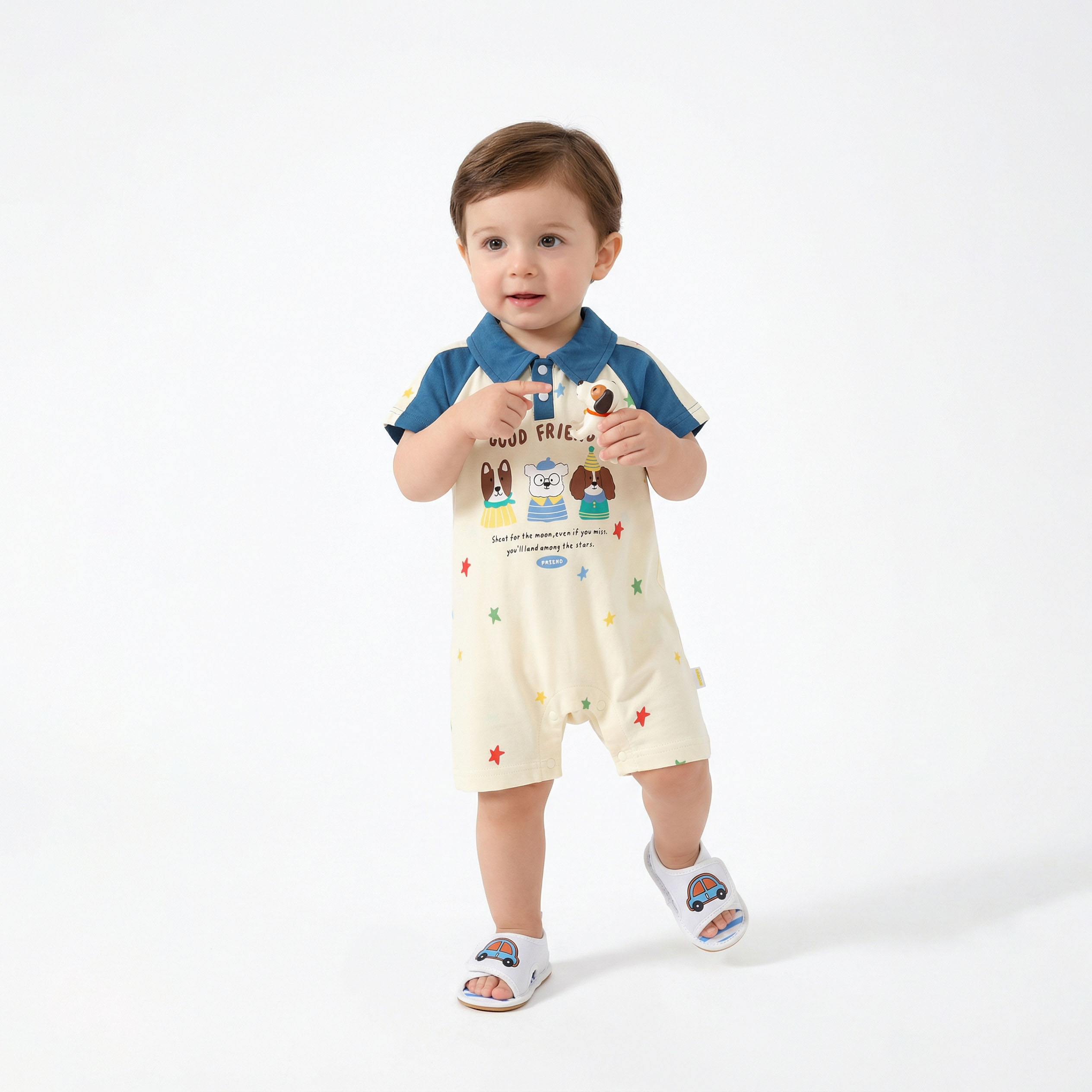 Three Dogs Weather Station Polo Jumpsuit Boy