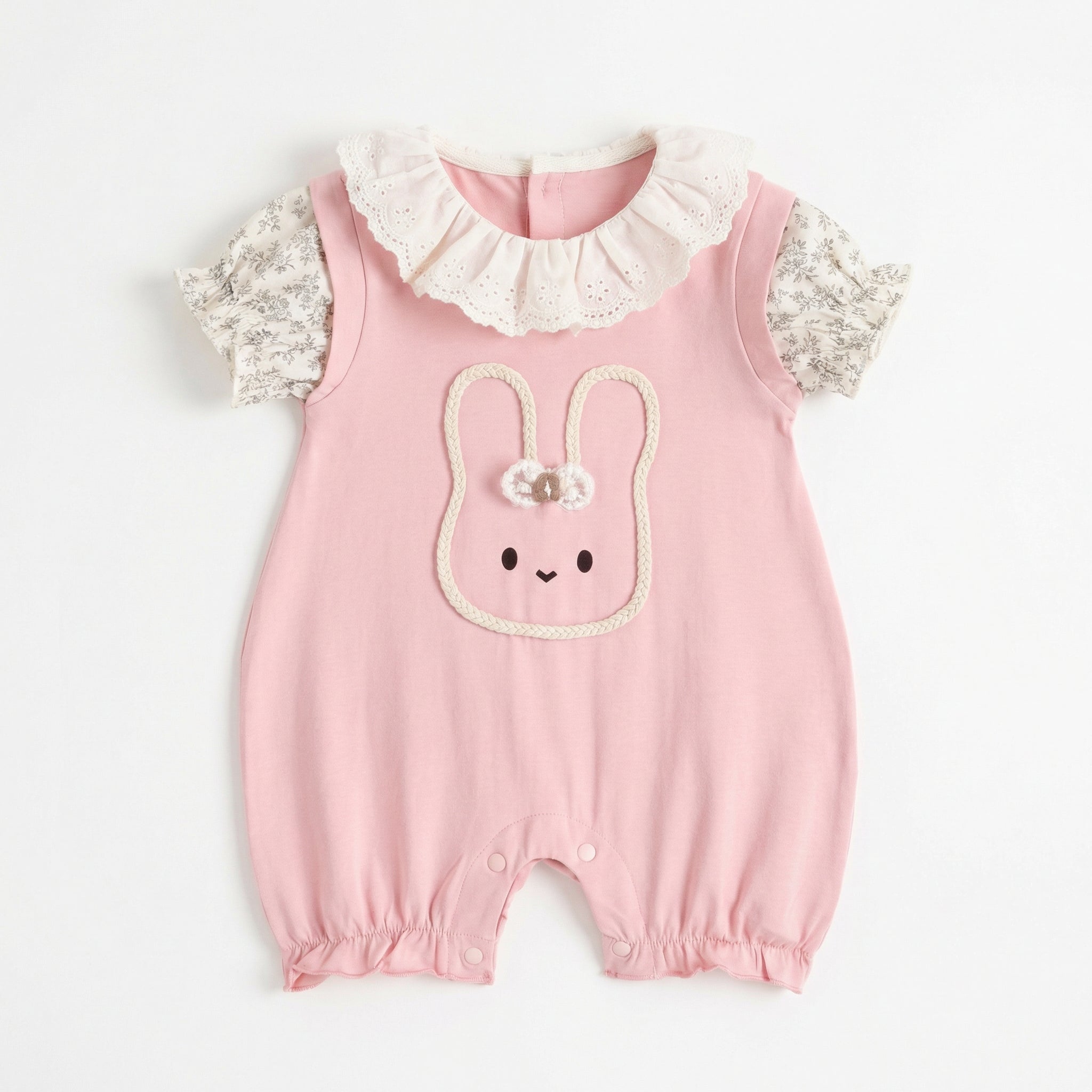 Faux Two-piece Bunny Jumpsuit Girl