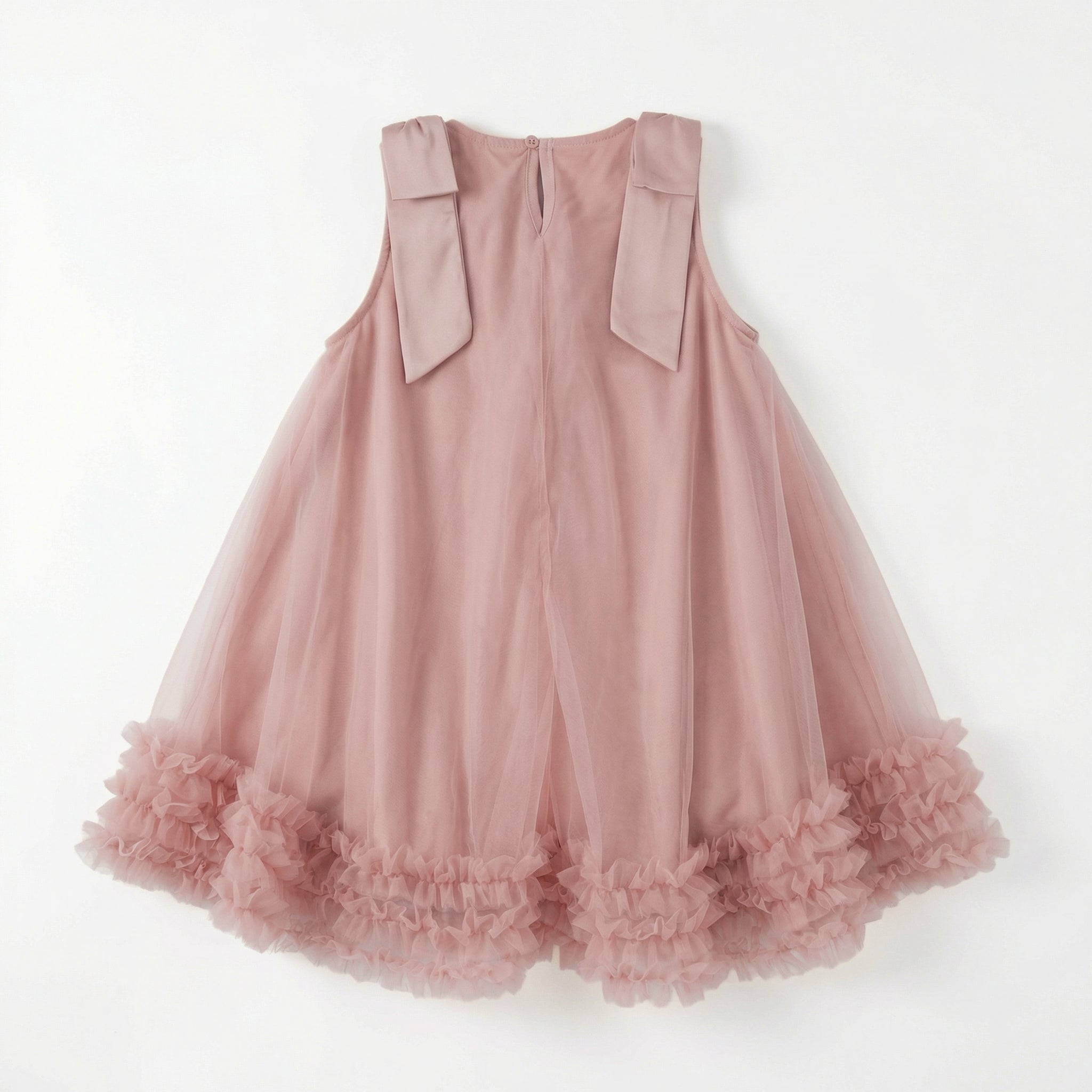 Spaghetti Strap Bow Multi-layer Tiered Dress For Party Girl