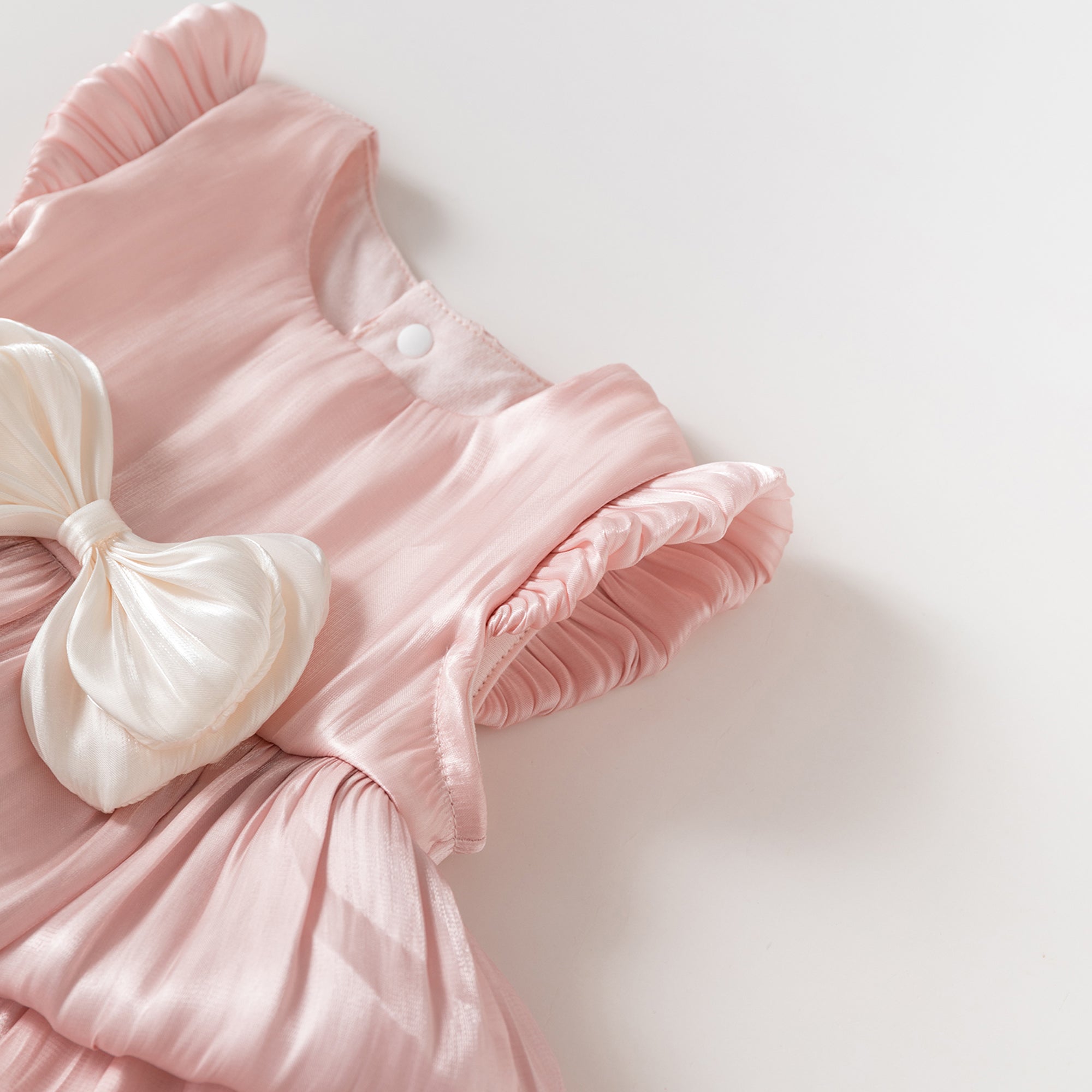 Double Layer Cloud Tulle Tiered Dress Pink For Party Girl