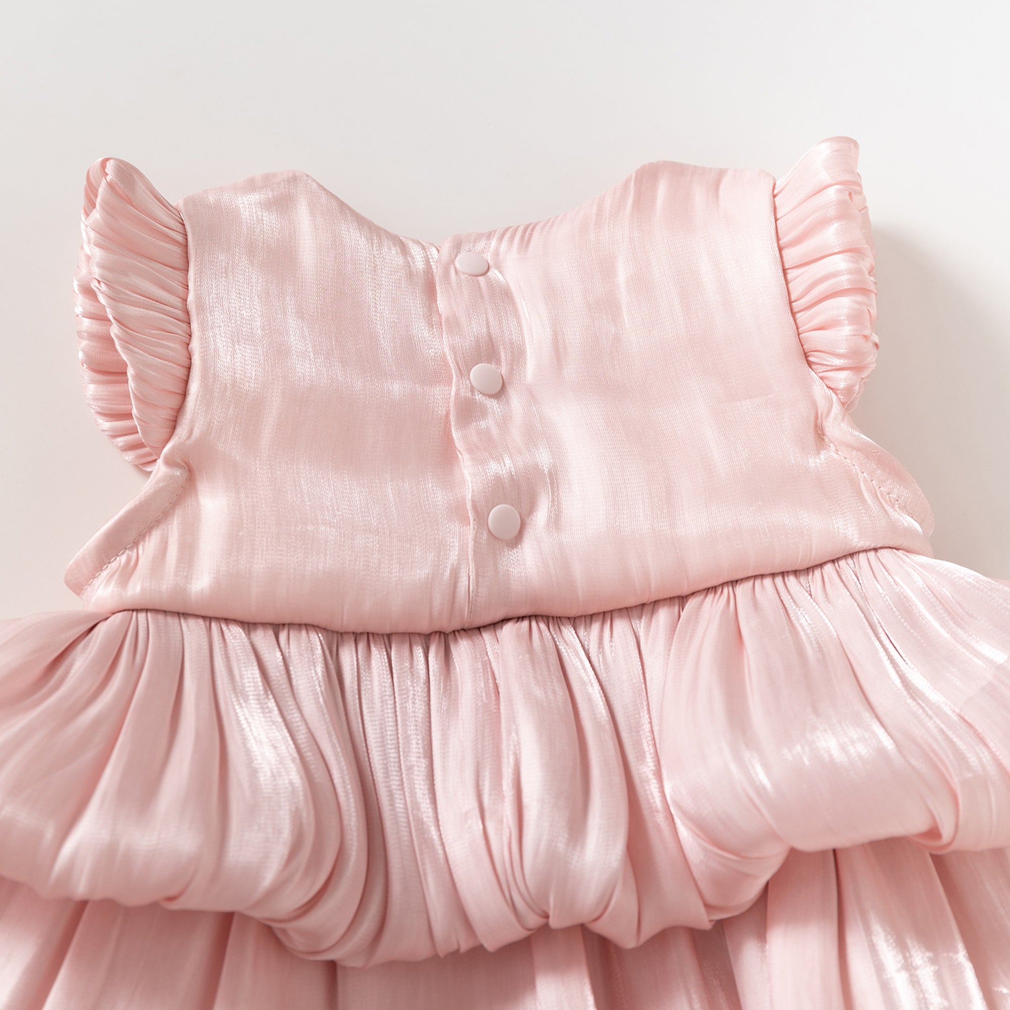 Double Layer Cloud Tulle Tiered Dress Pink For Party Girl