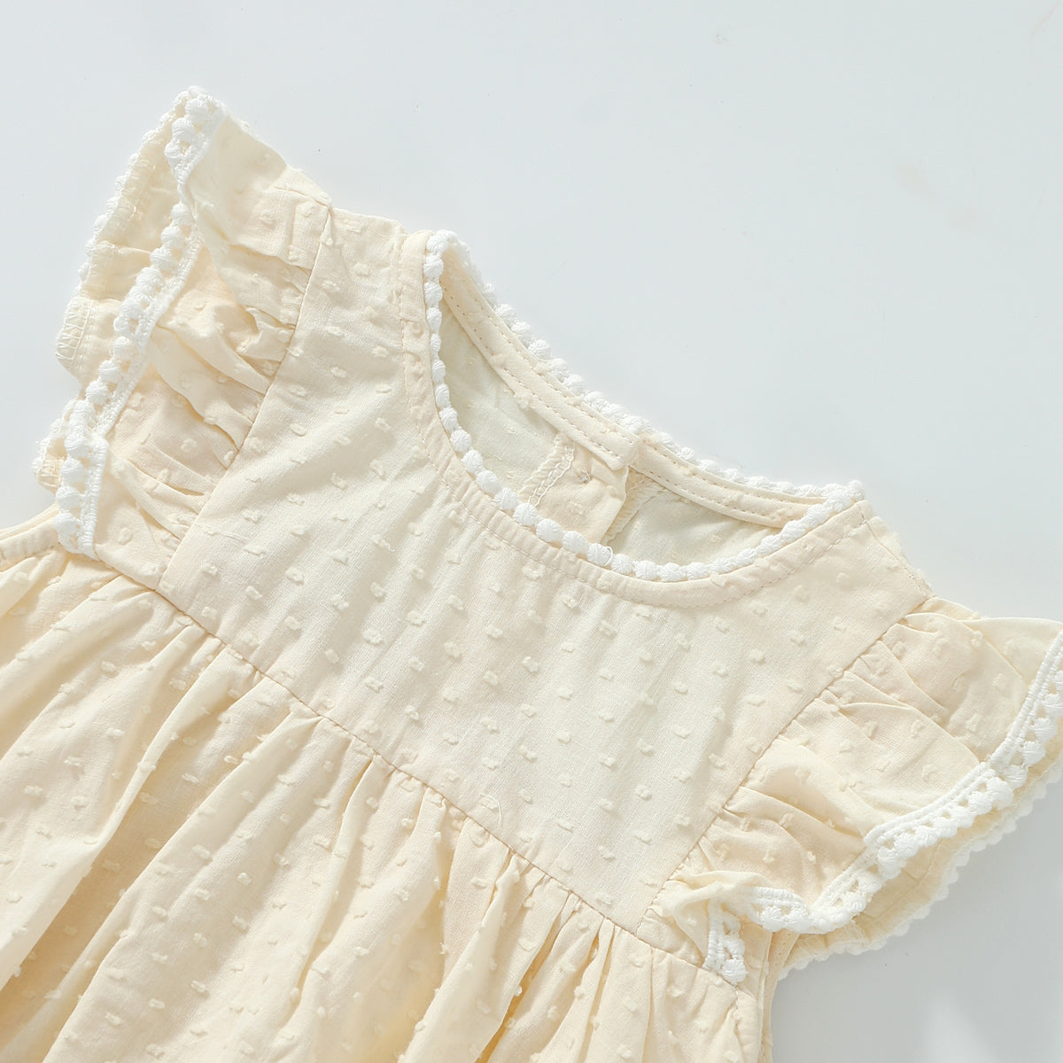 Solid Color Patchwork Romper