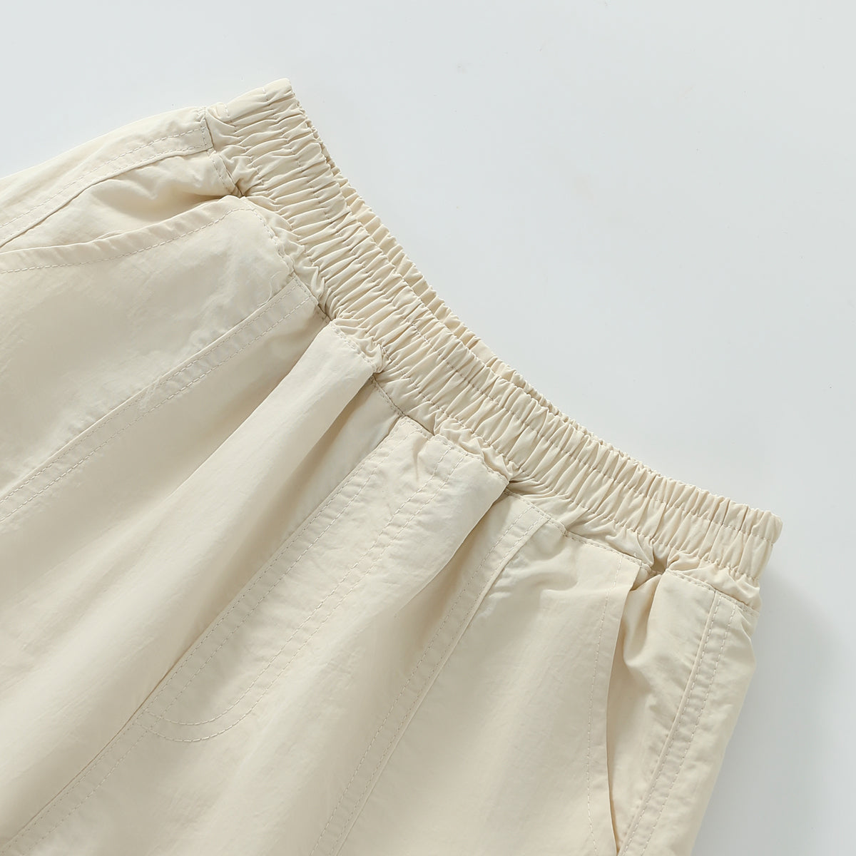 Minimalist Solid Color Utility Woven Shorts