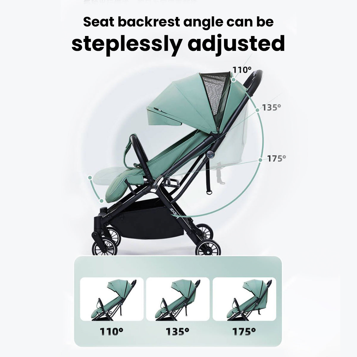 Baby Stroller Sit and Lie Lightweight Foldable High Landscape One Click Fold