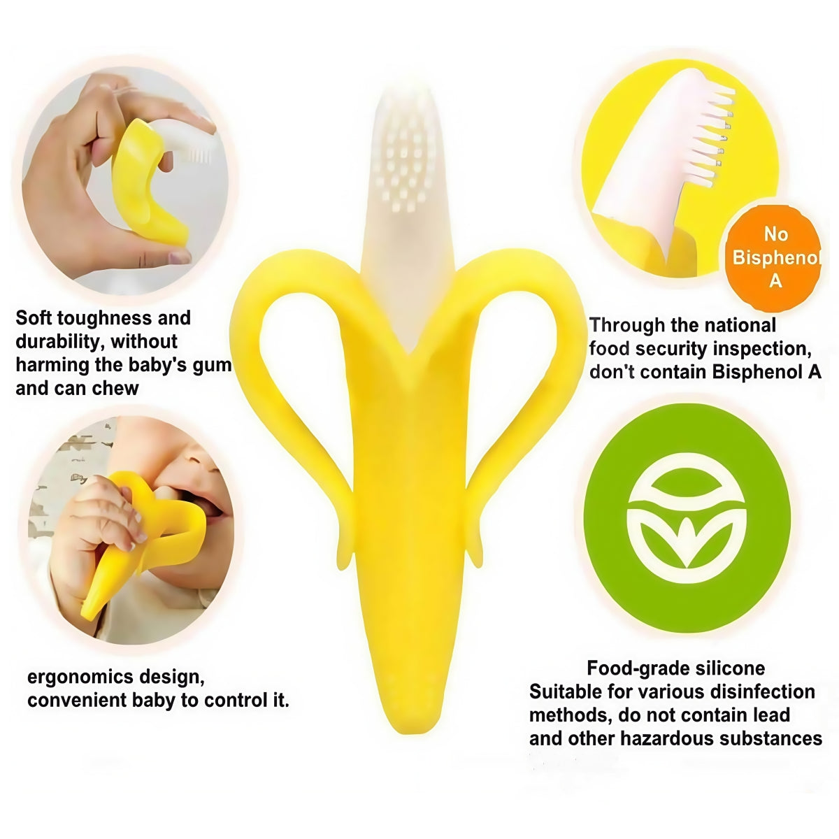 Baby Teether Silicone Molar Stick