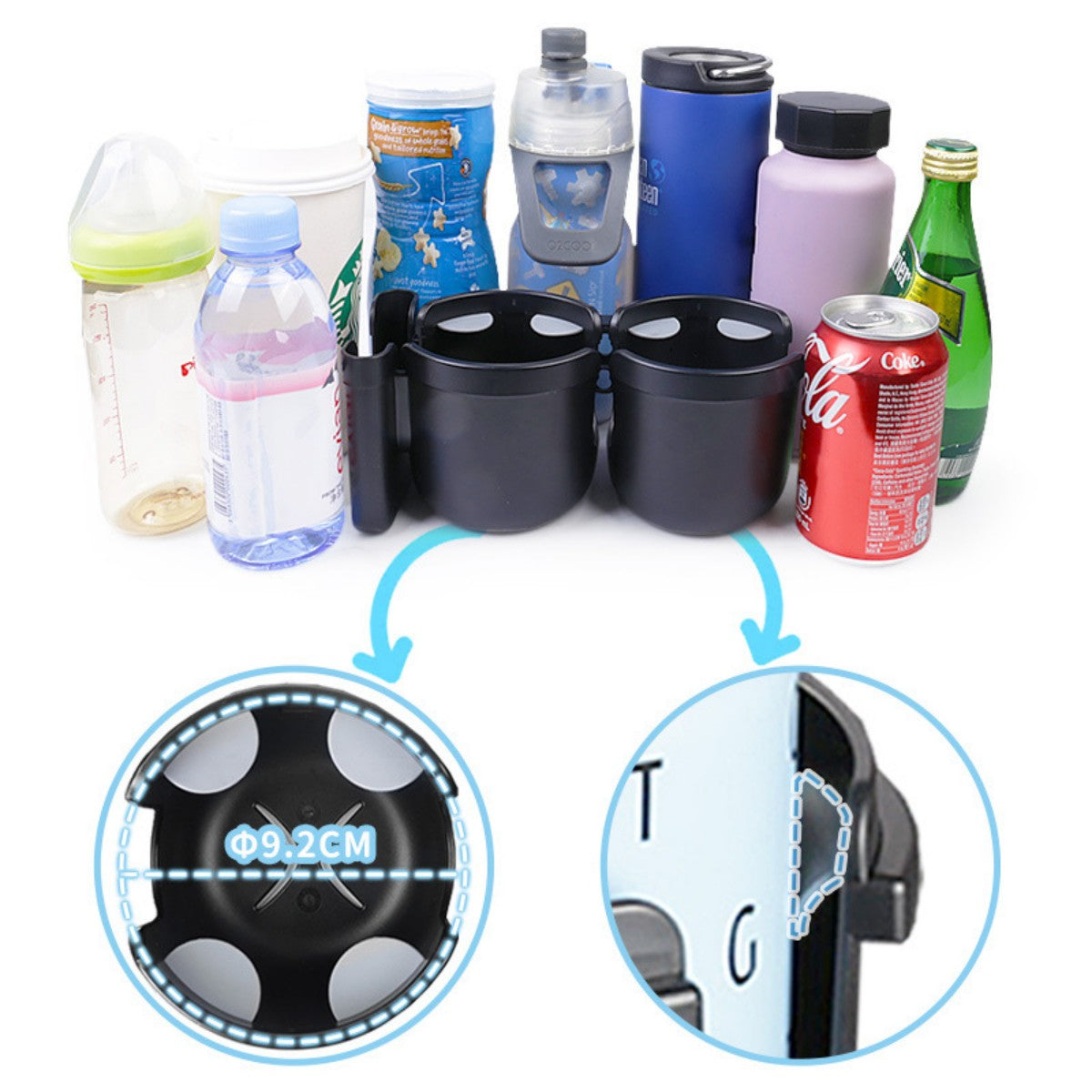 3-in-1 Stroller Cup, Phone & Snack Holder