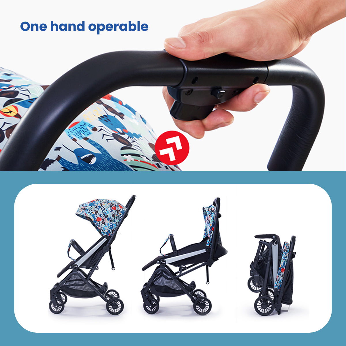 Lightweight Foldable Baby Stroller Sit and Lie Cabin Approved