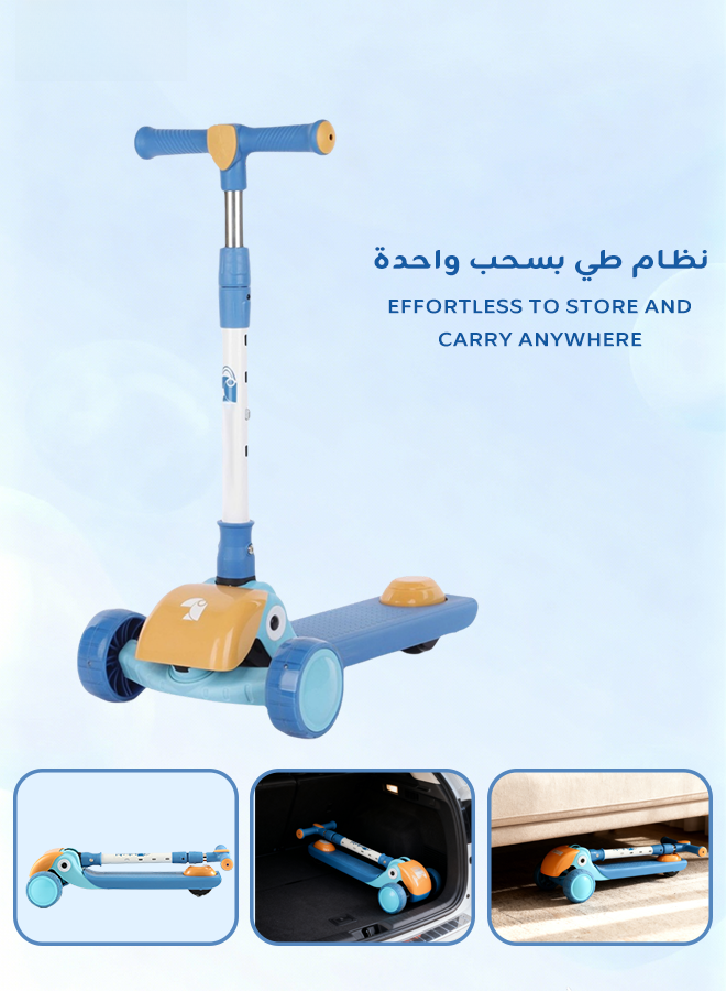 Kids Foldable 3-Wheel Scooter with LED Wheels